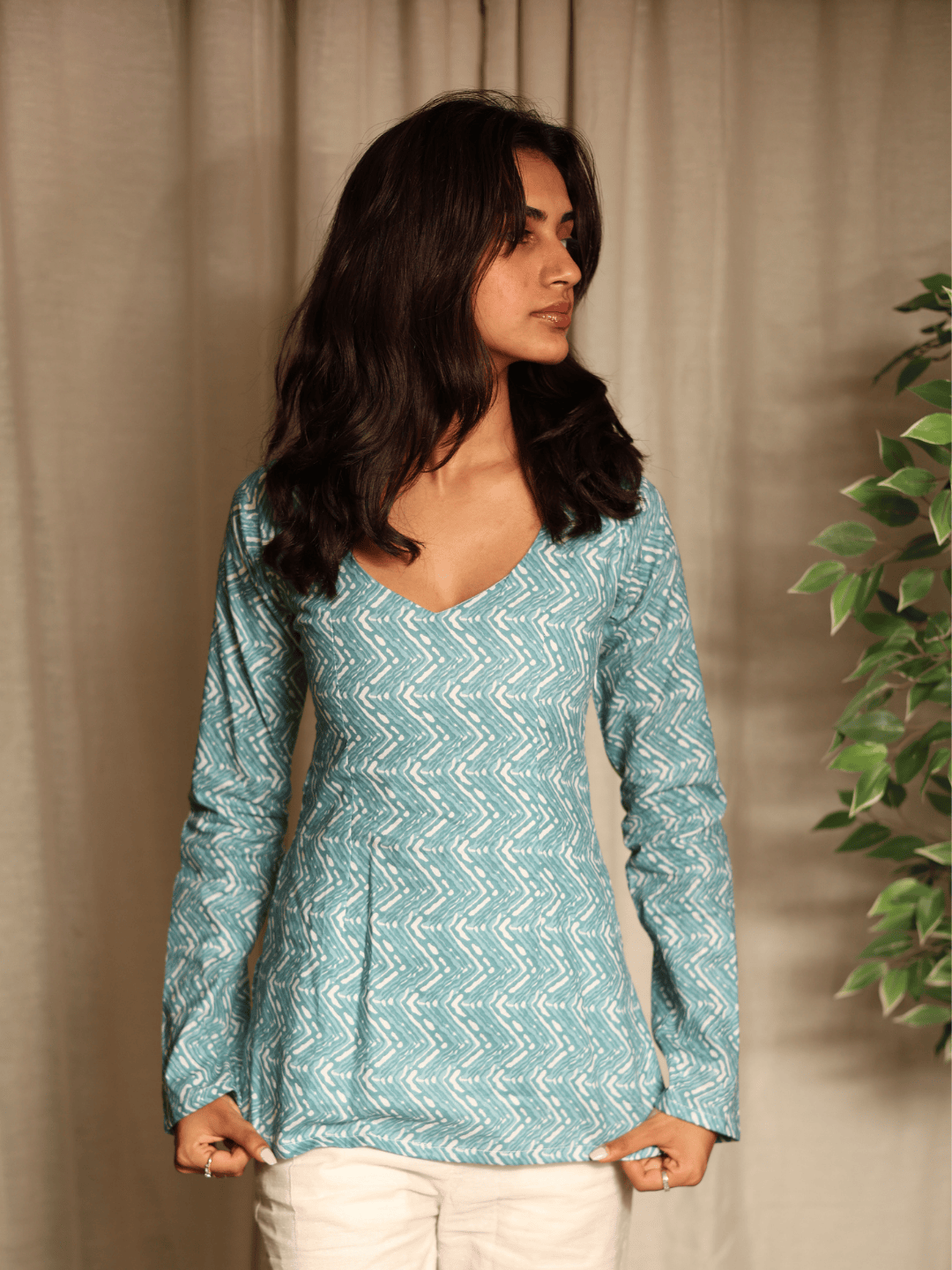 Nabila sleeved modest kurti