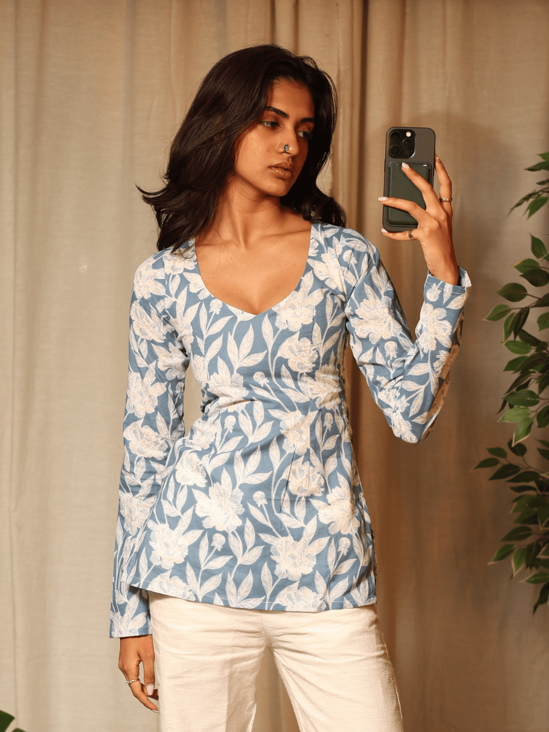 Nazma sleeved modest kurti