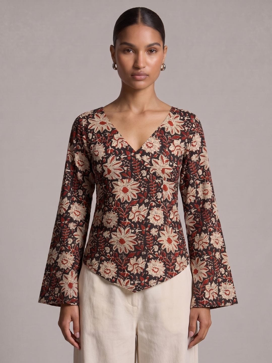Naira Bell Sleeved Top
