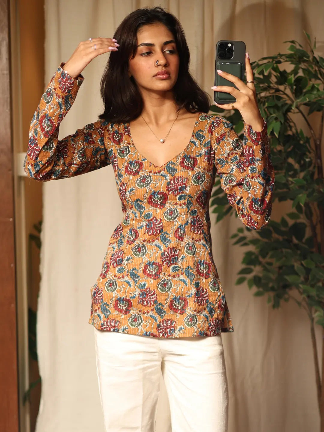 Nida sleeved modest kurti