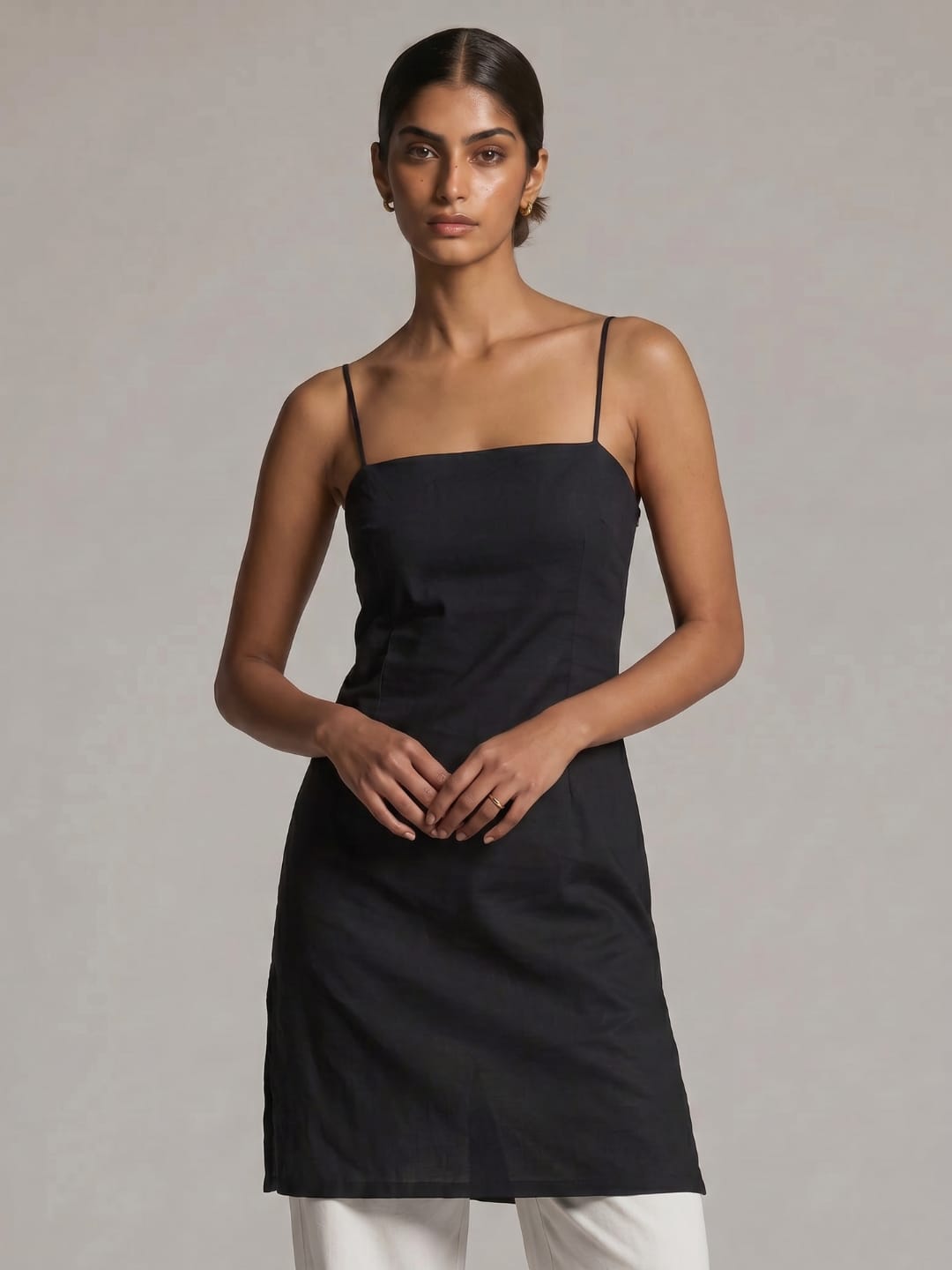 Kusmi Noodle Strap Corset Kurti
