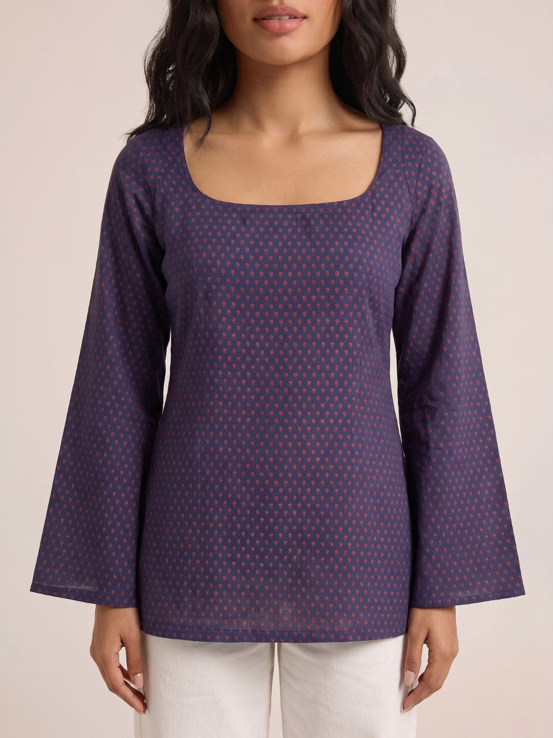 Karima Deep Back Sleeved Kurti
