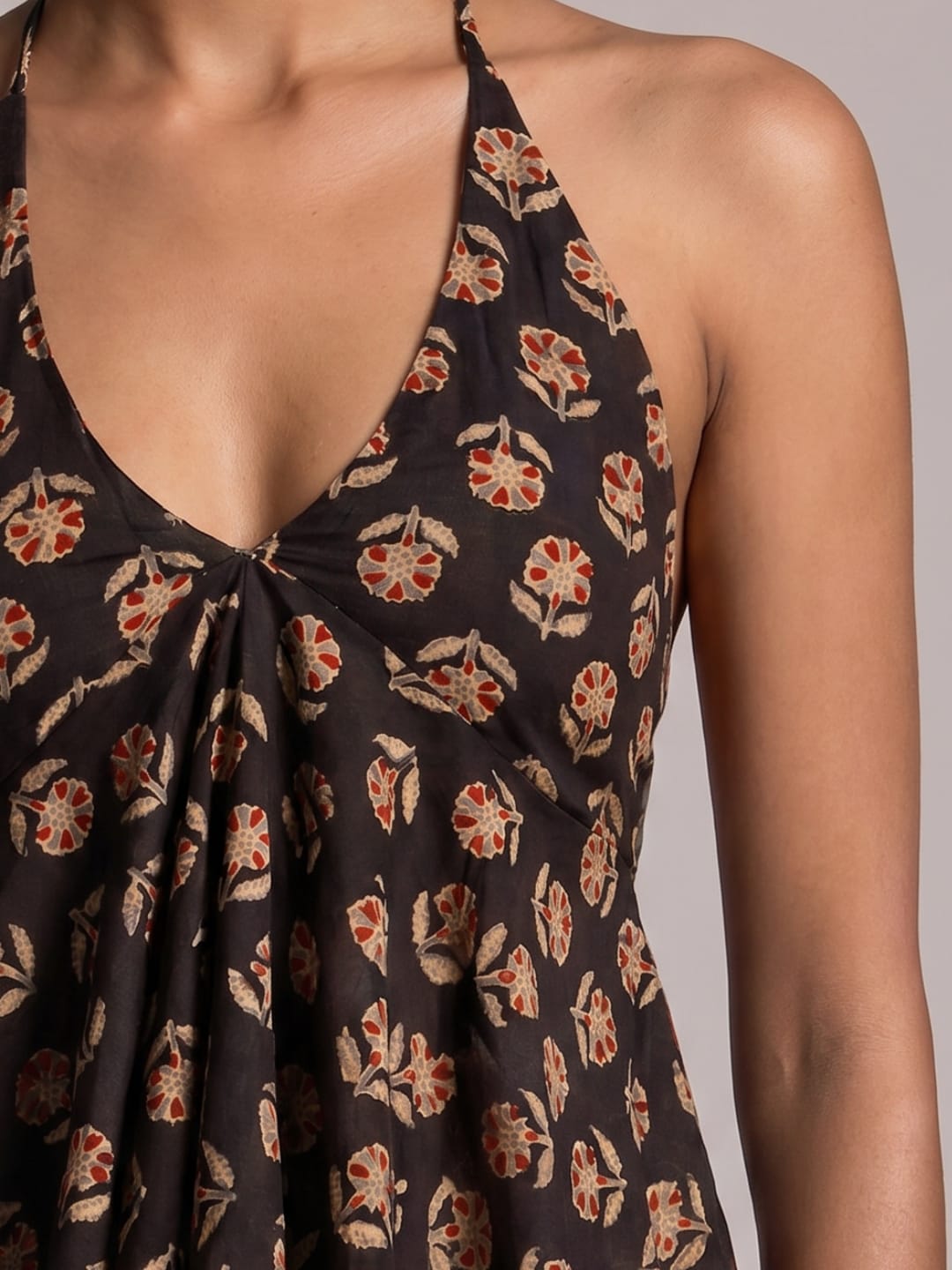 Saral Asymmetrical Tie - Up Top