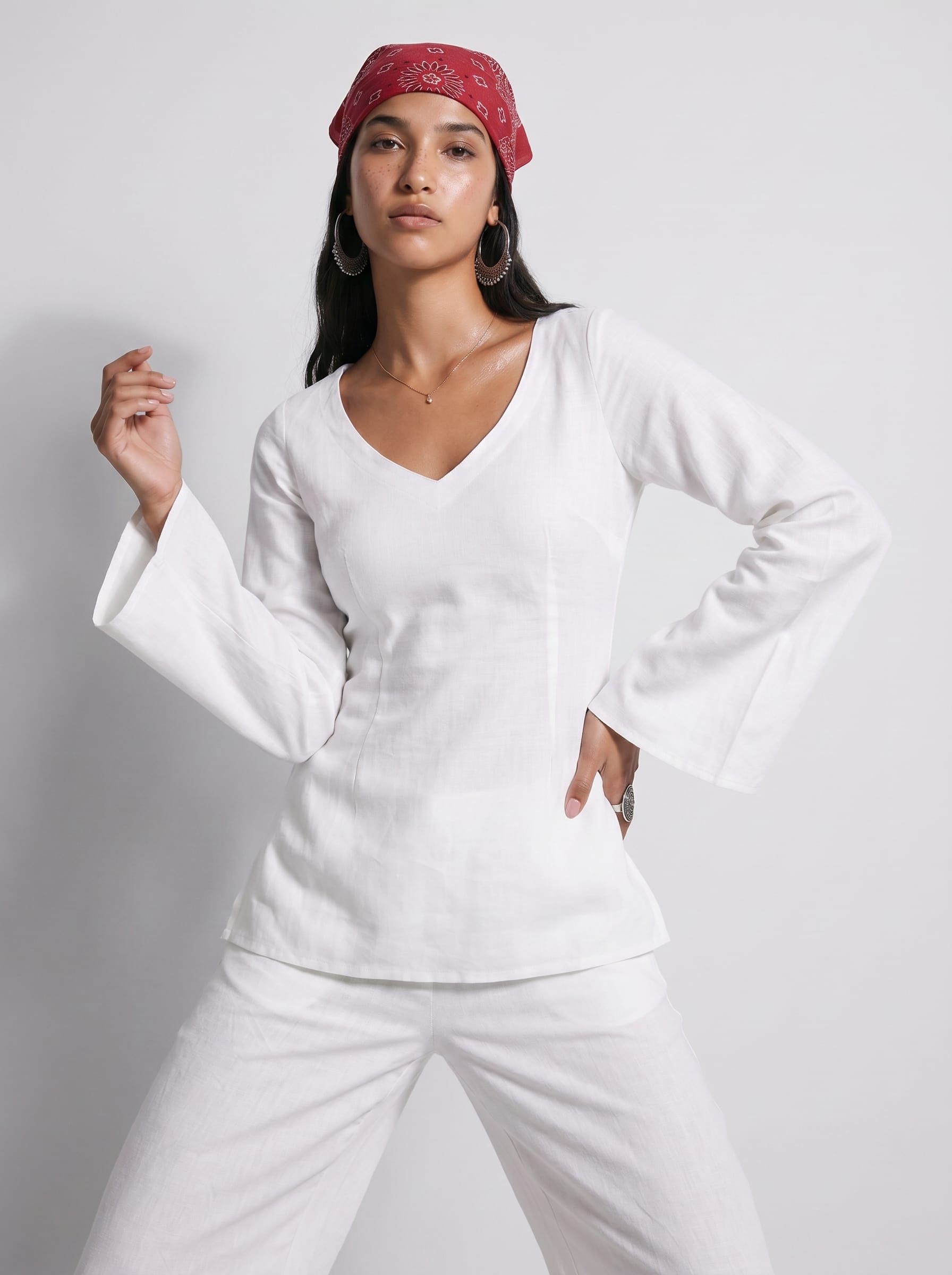 Maanya Bell Sleeves Short Kurti