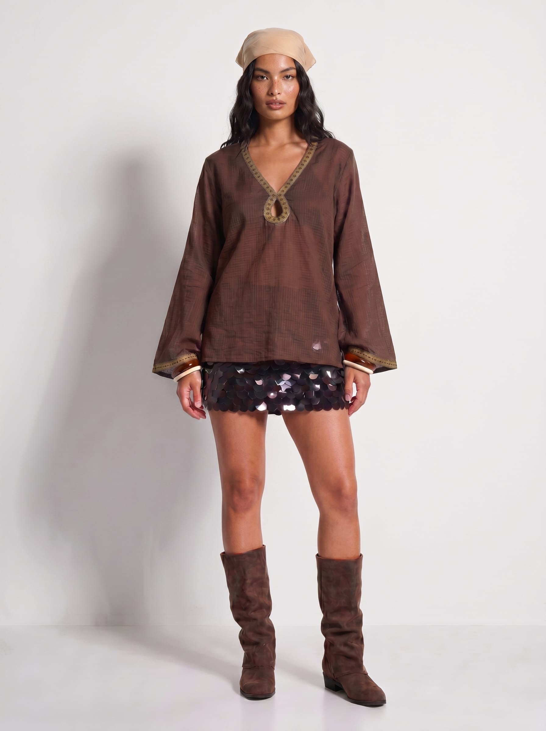 Jharna Sheer Short Kurti