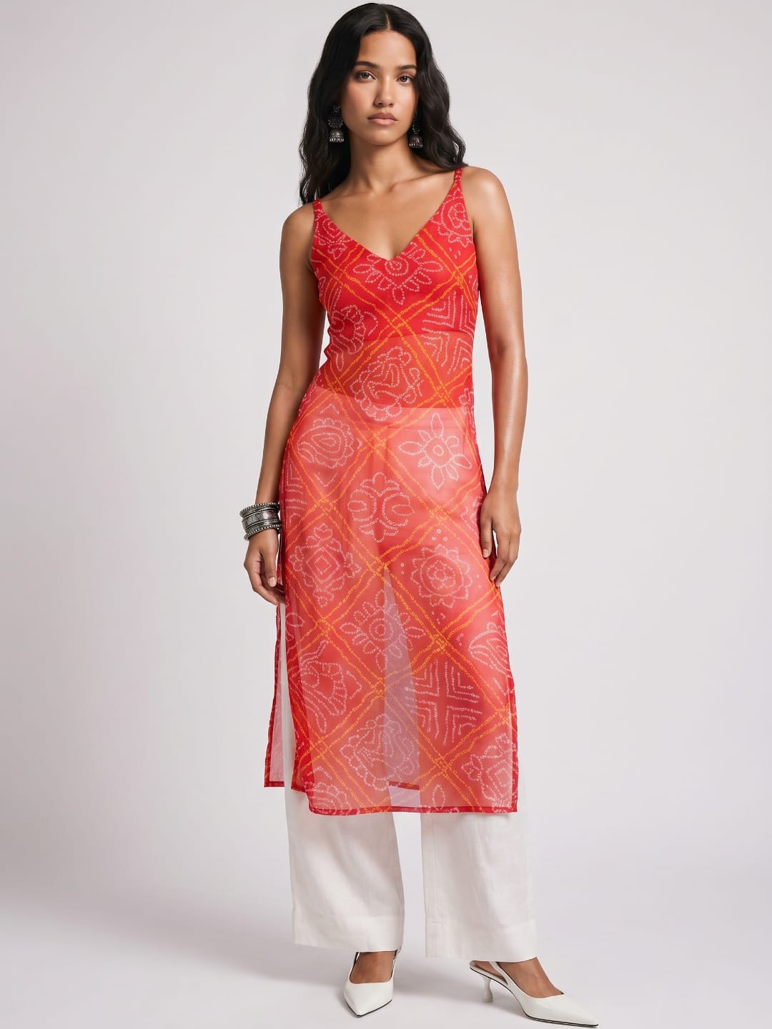 Payal Sheer Bandhani Kurti