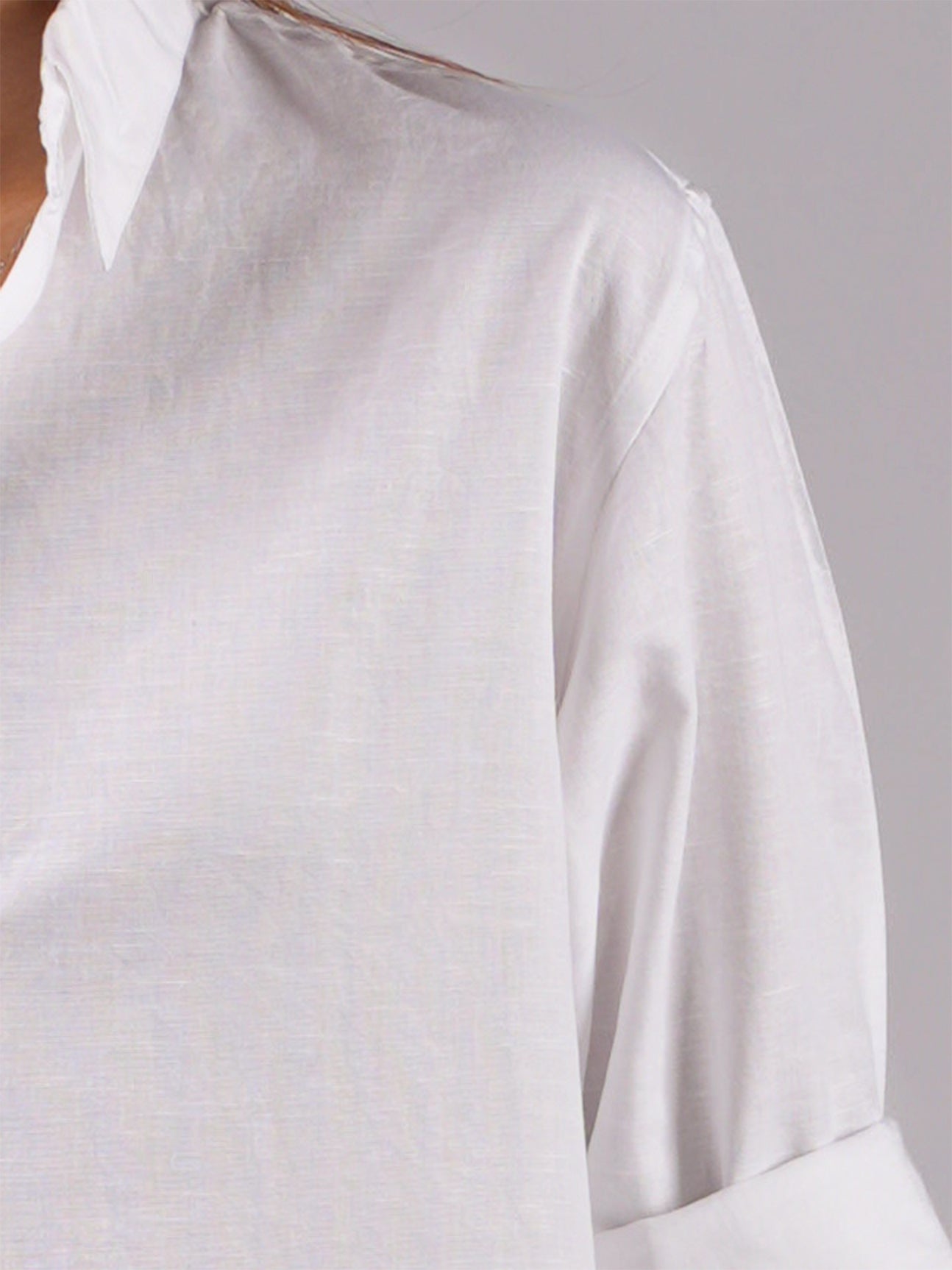 Oversized White Linen Shirt