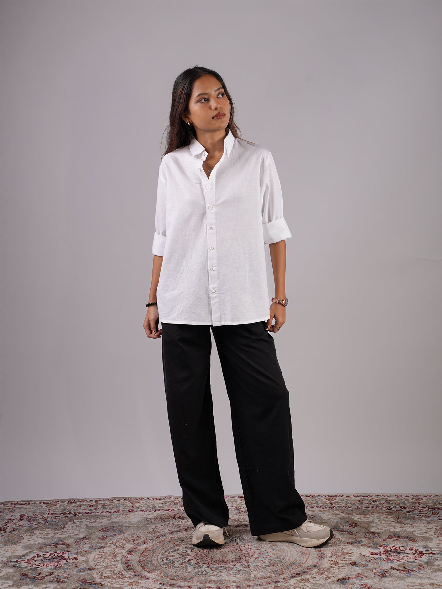 Oversized White Linen Shirt