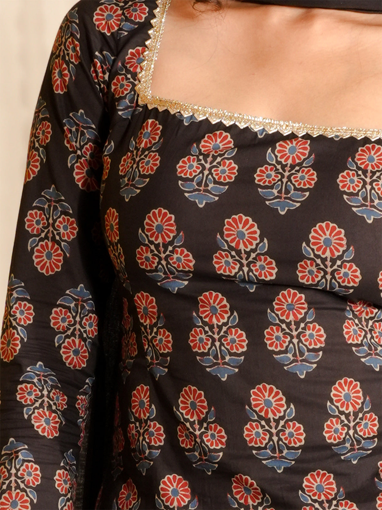 Saaz Sleeved Corset Kurti & Sharara Set