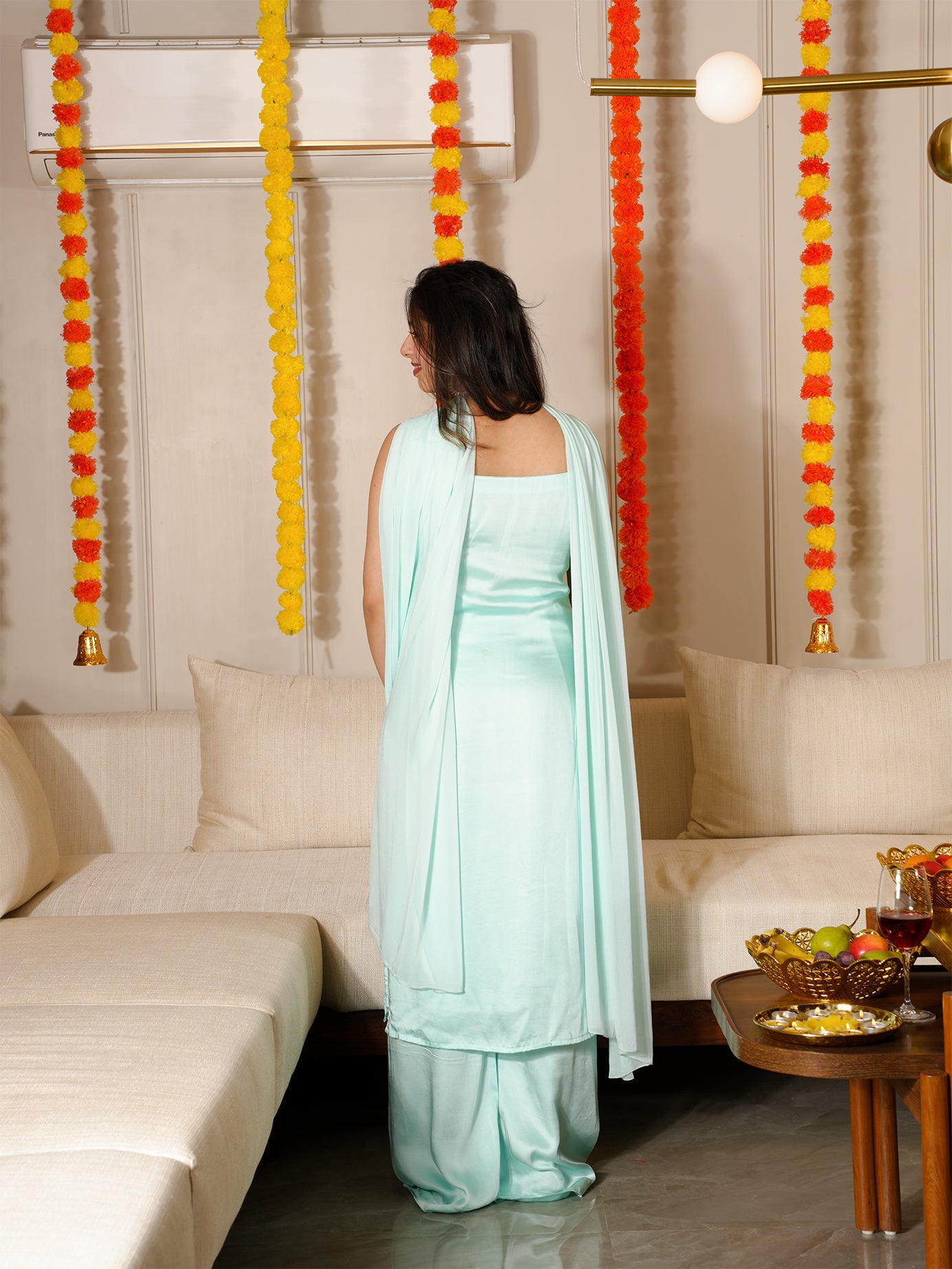 Eva Squareneck Kurti Set