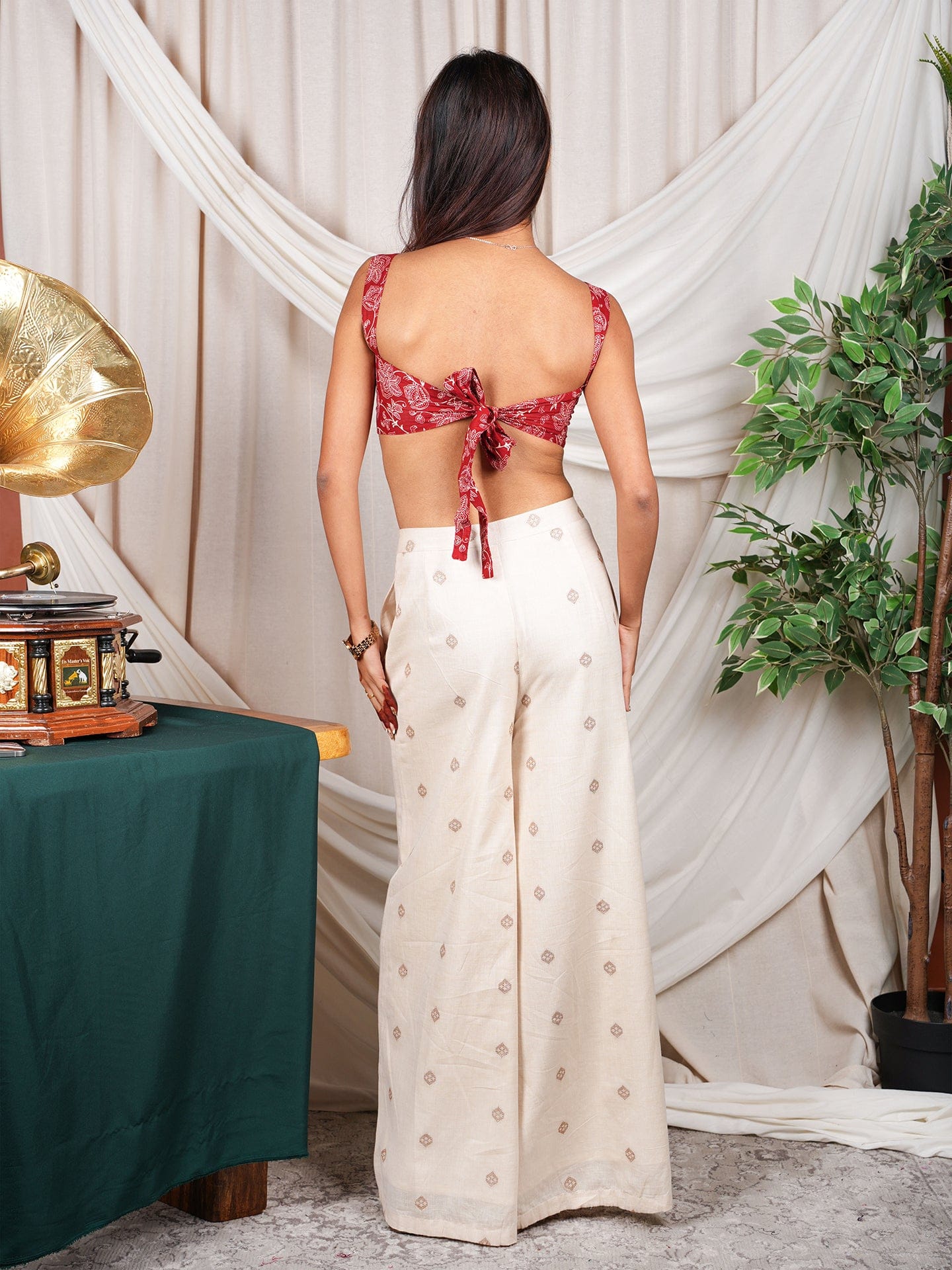 Ahiliya Printed Top with Wide Leg Pants set