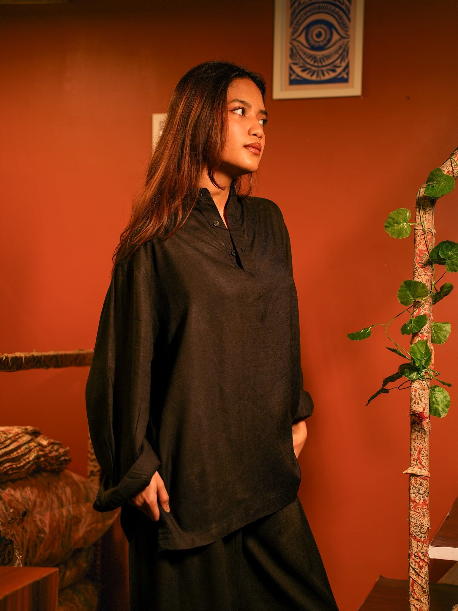 Black Relaxed Fit Shirt