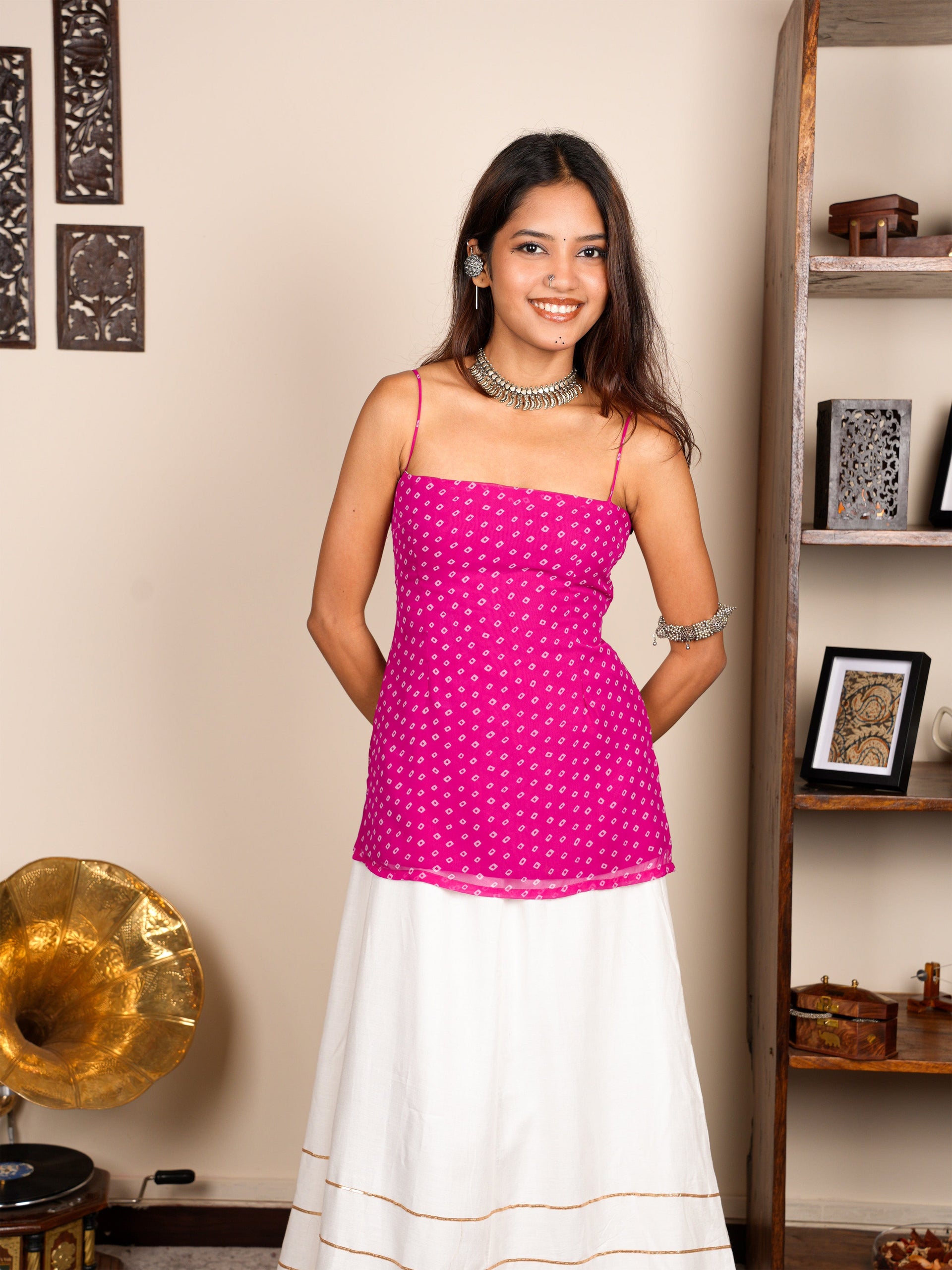Rasika Bandhani Corset Kurti