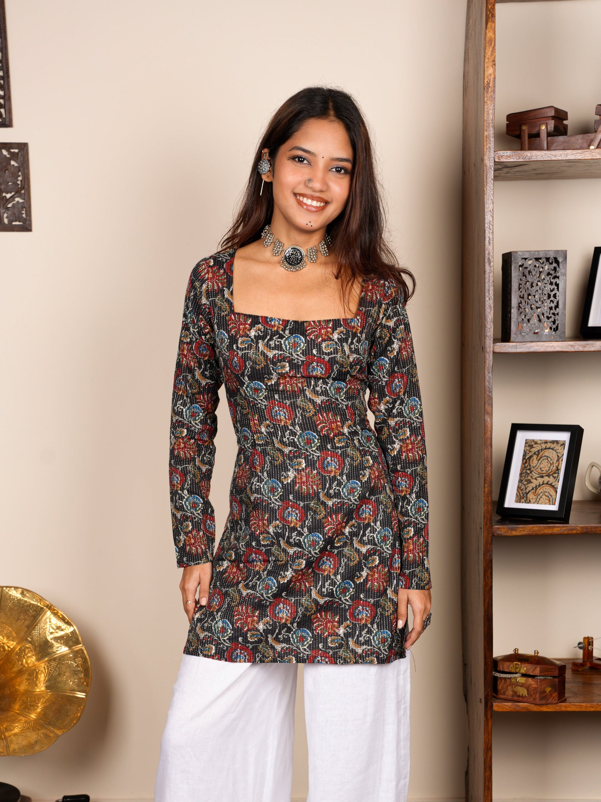 Radhika Sleeved Corset Kurti