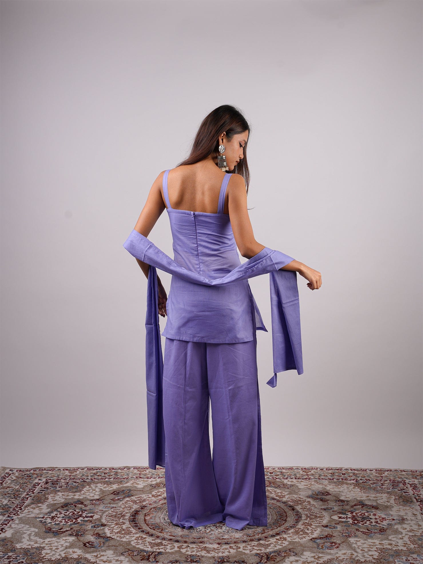 Karishma Mul Kurti Pant Dupatta Set