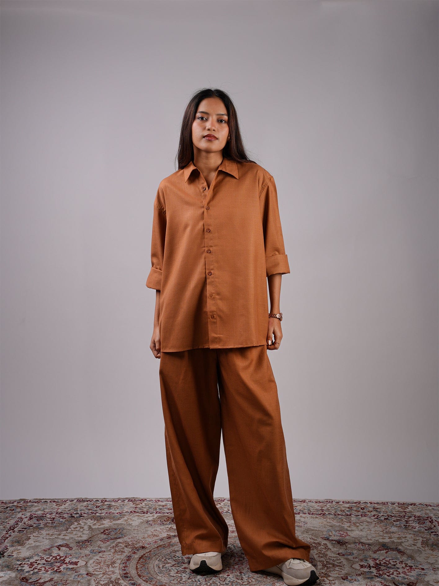 Oversized Brown Shirt