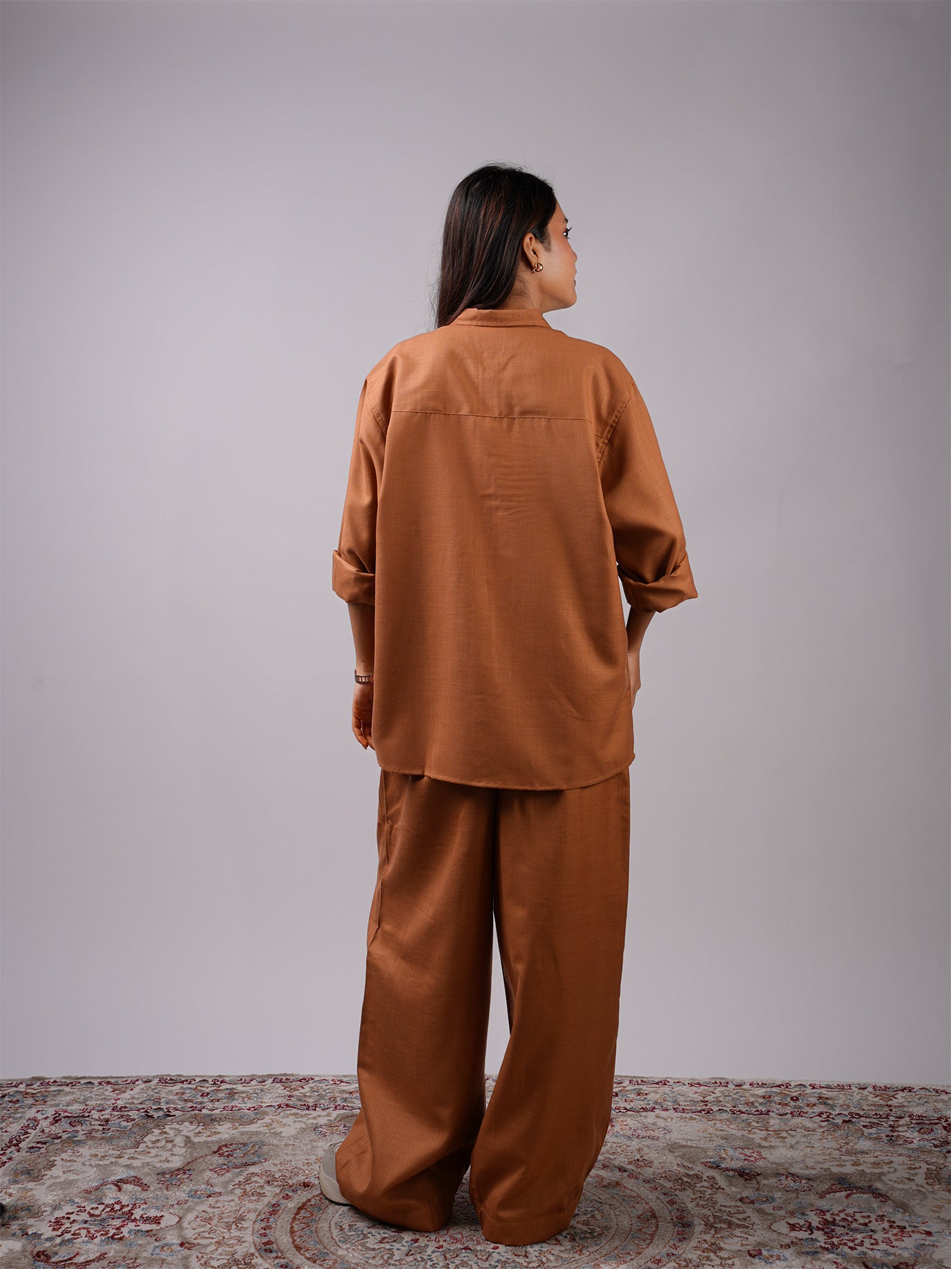 Oversized Brown Shirt