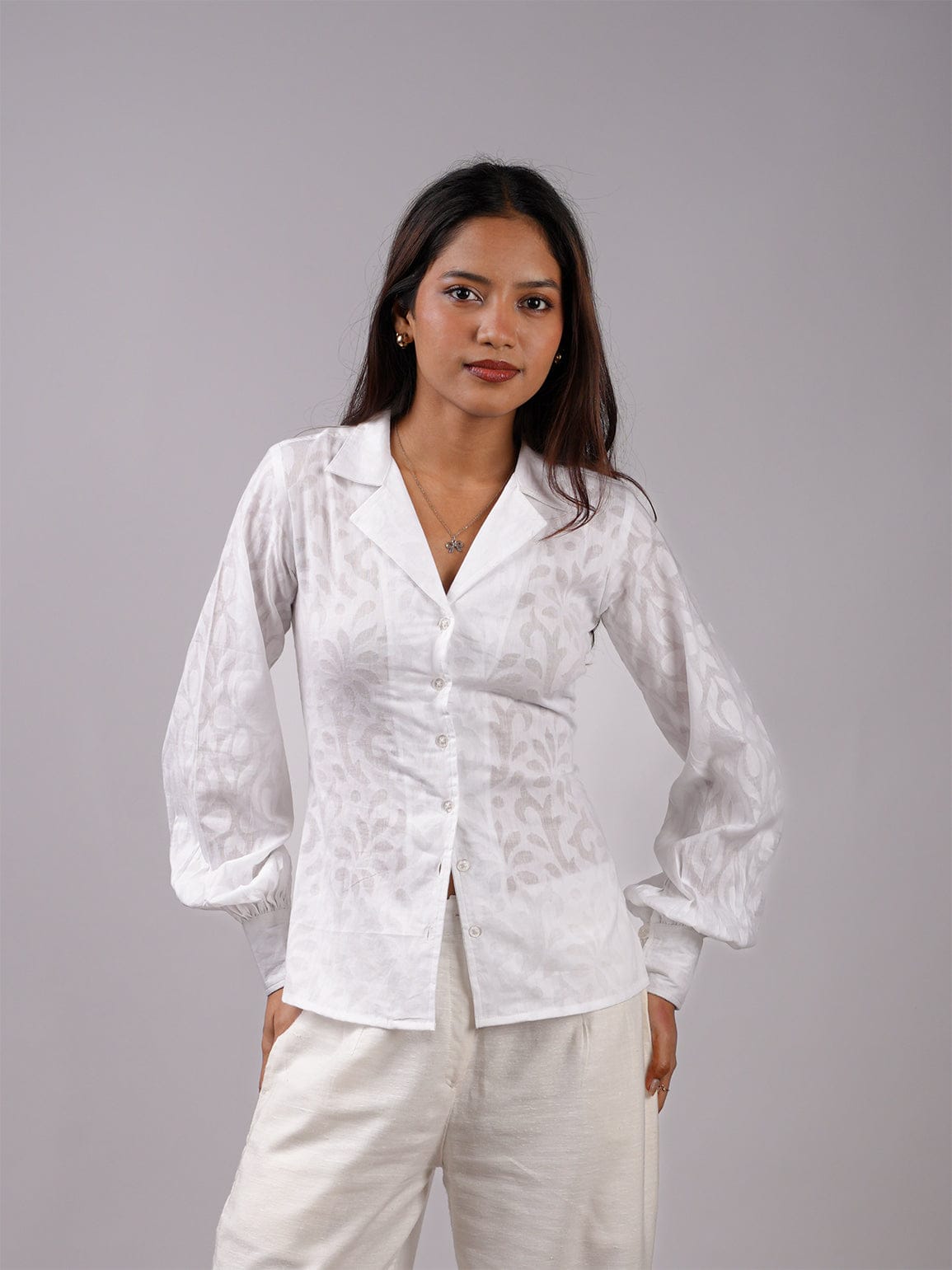 Safa Jacquard Corset Shirt