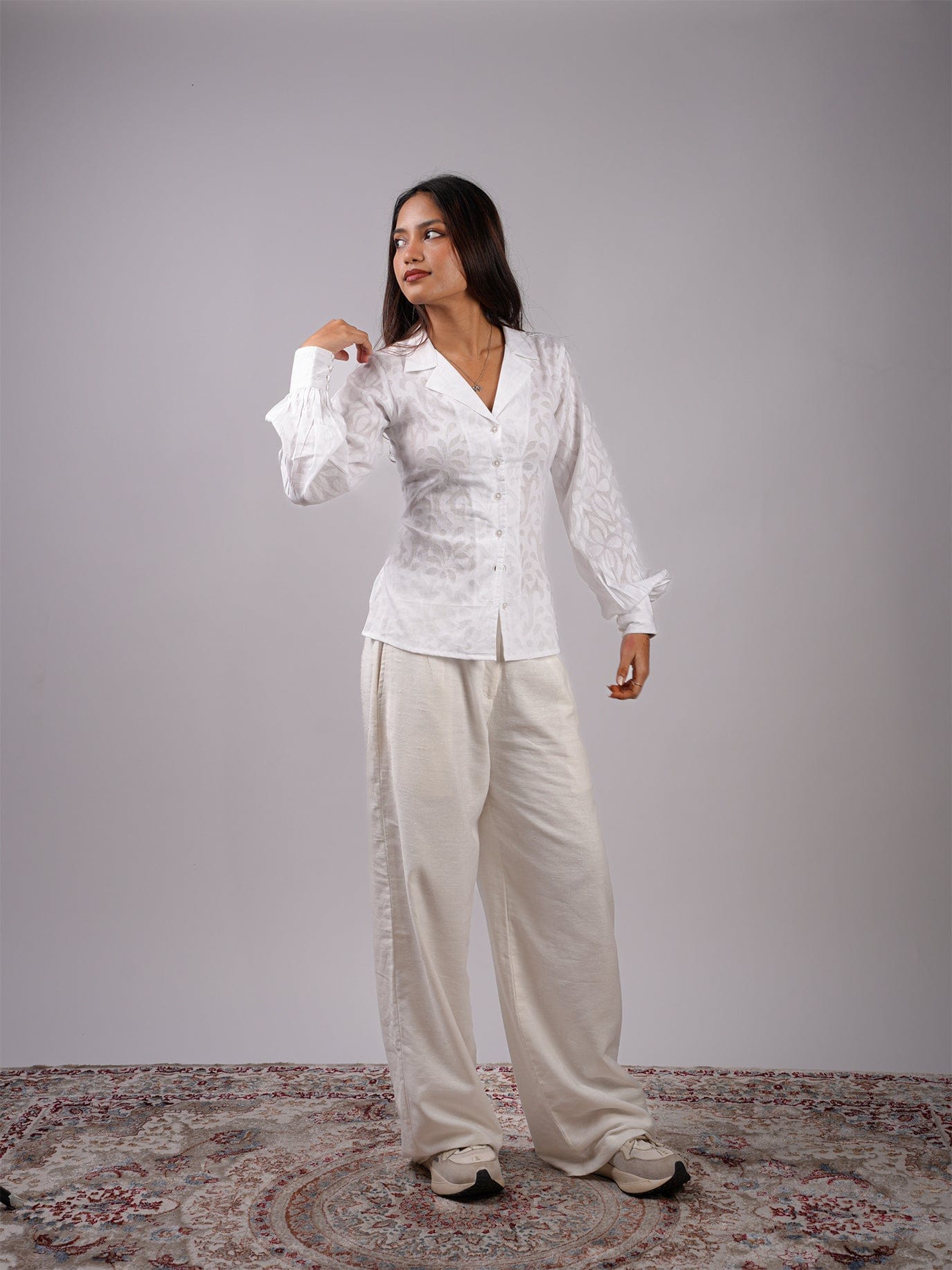 Safa Jacquard Corset Shirt