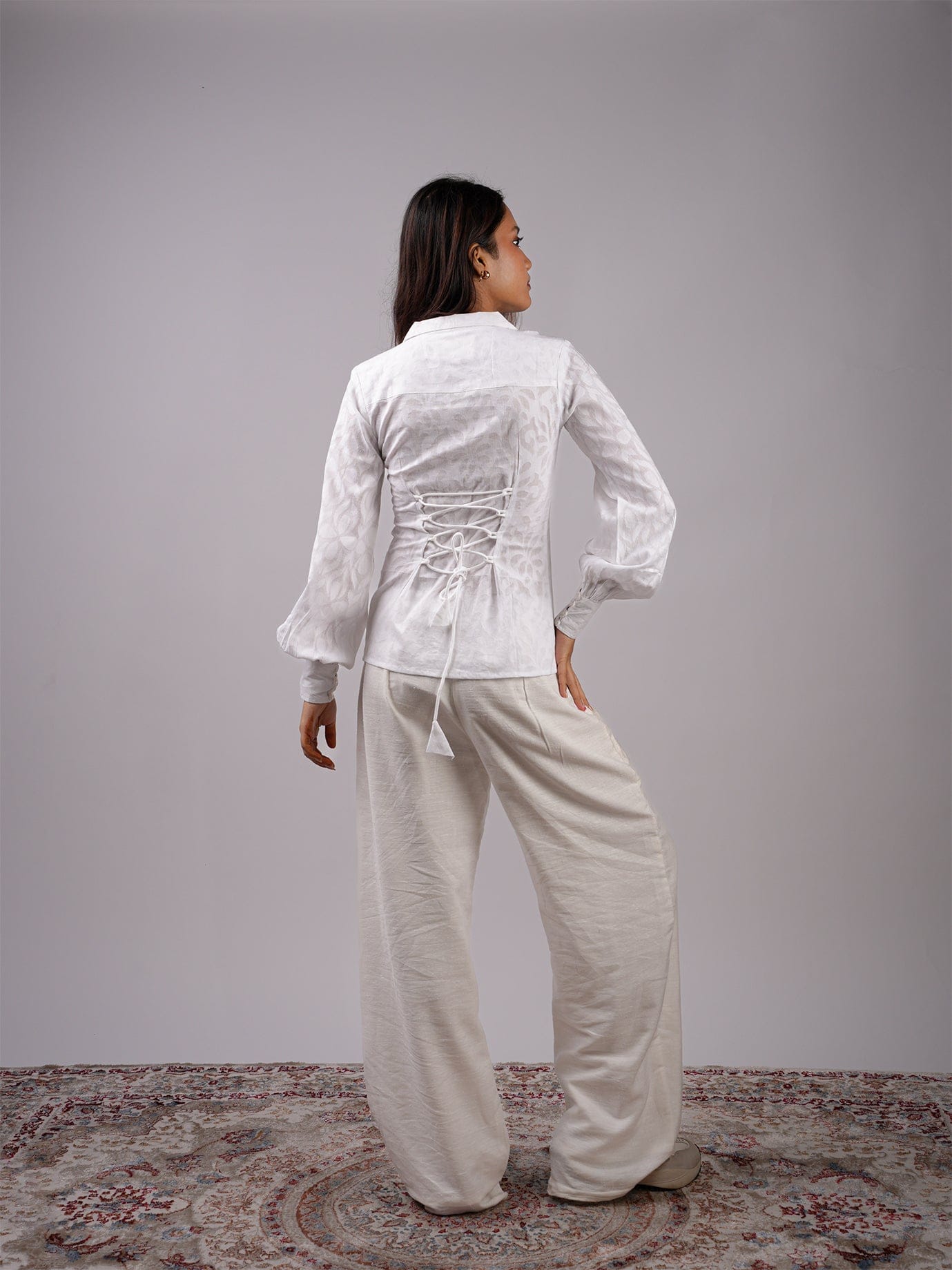 Safa Jacquard Corset Shirt