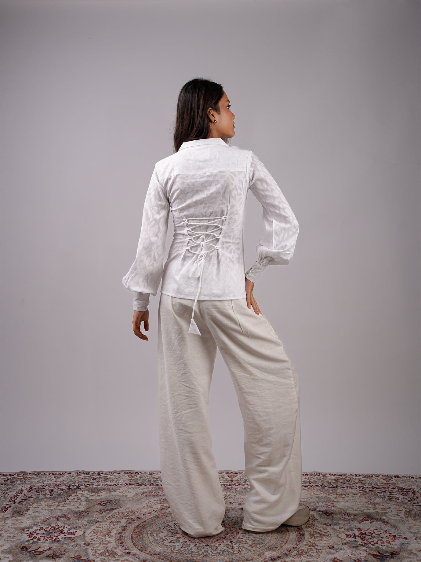 Safa Jacquard Corset Shirt
