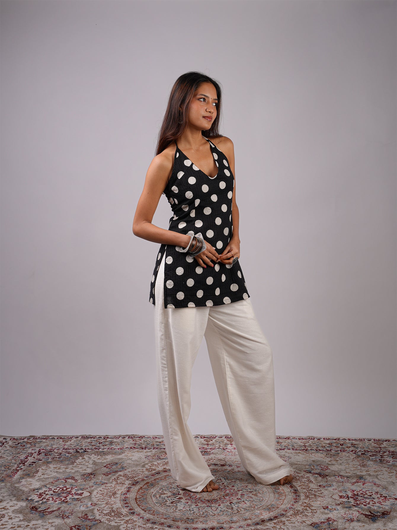 Hiya Halter Neck Corset Kurti