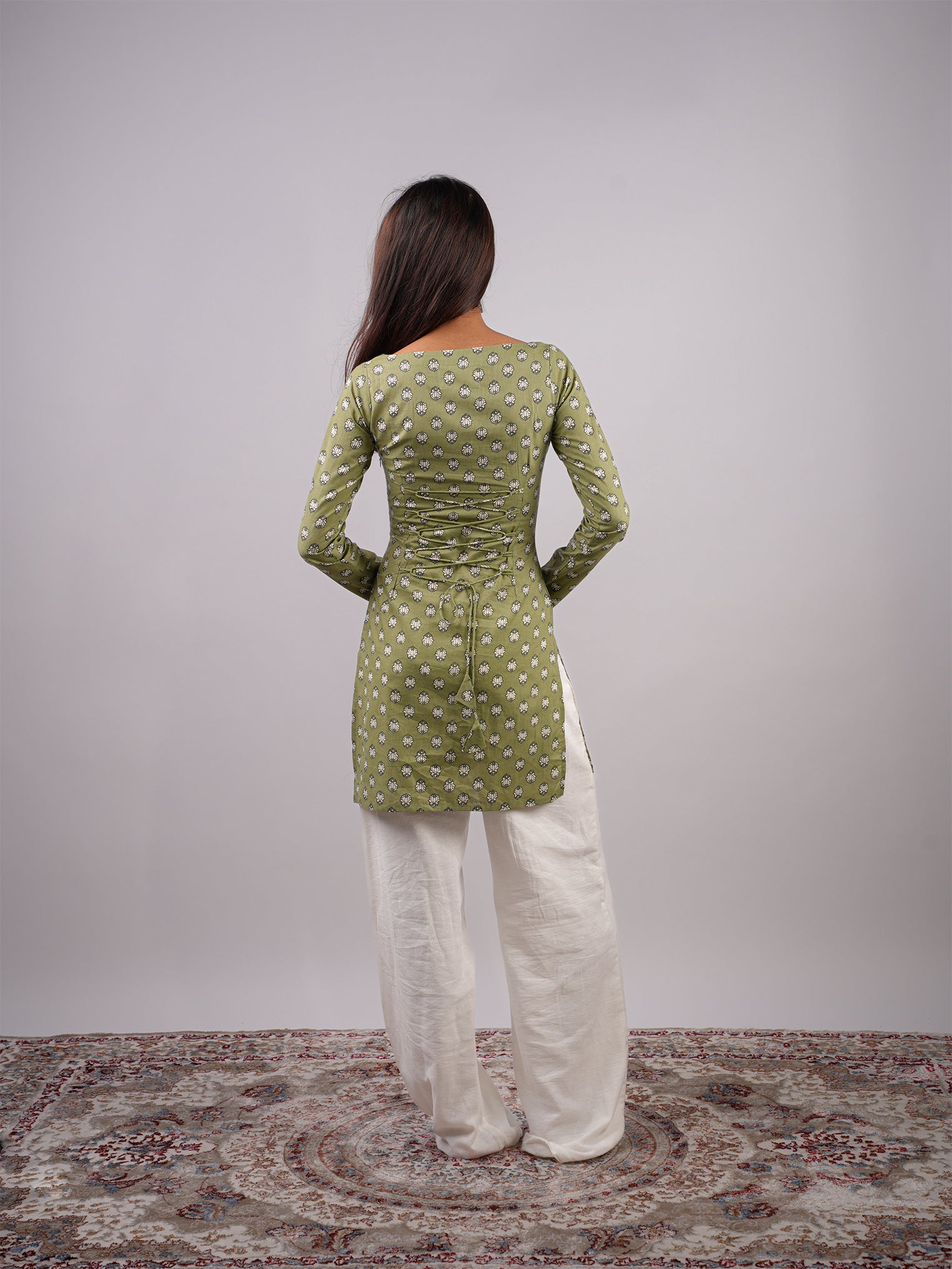 Ayesha Sleeved Corset Kurti