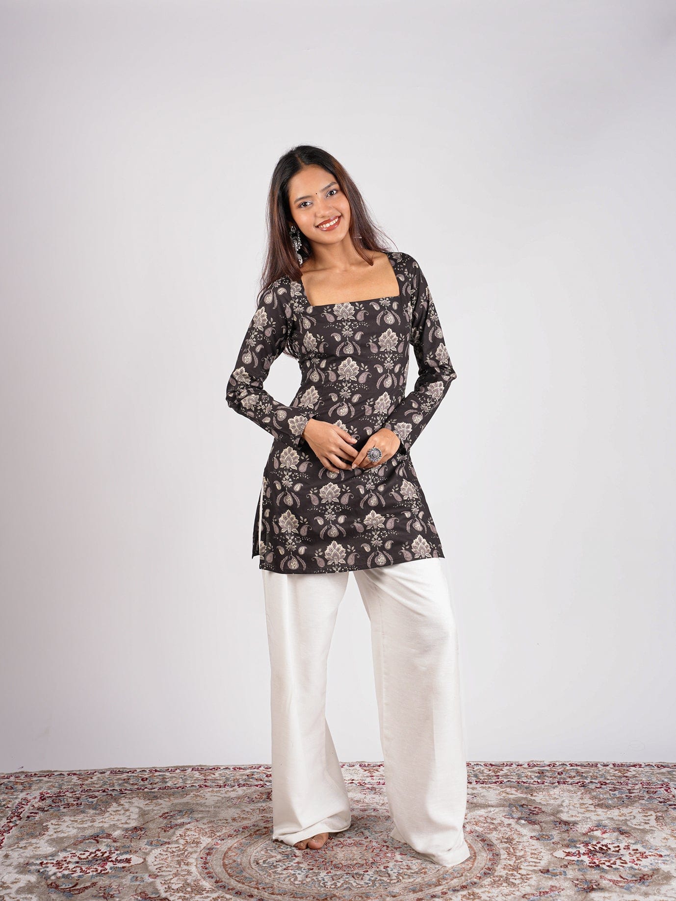 Kajal Sleeved Corset Kurti