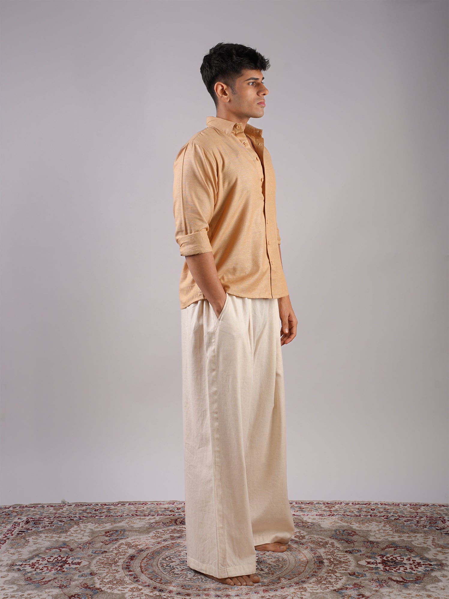 Karan Khadi Linen Fitted Shirt