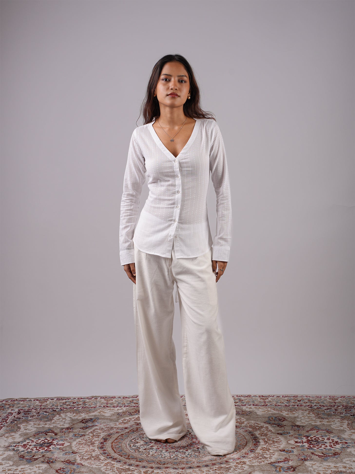 Neer Jacquard Corset Shirt