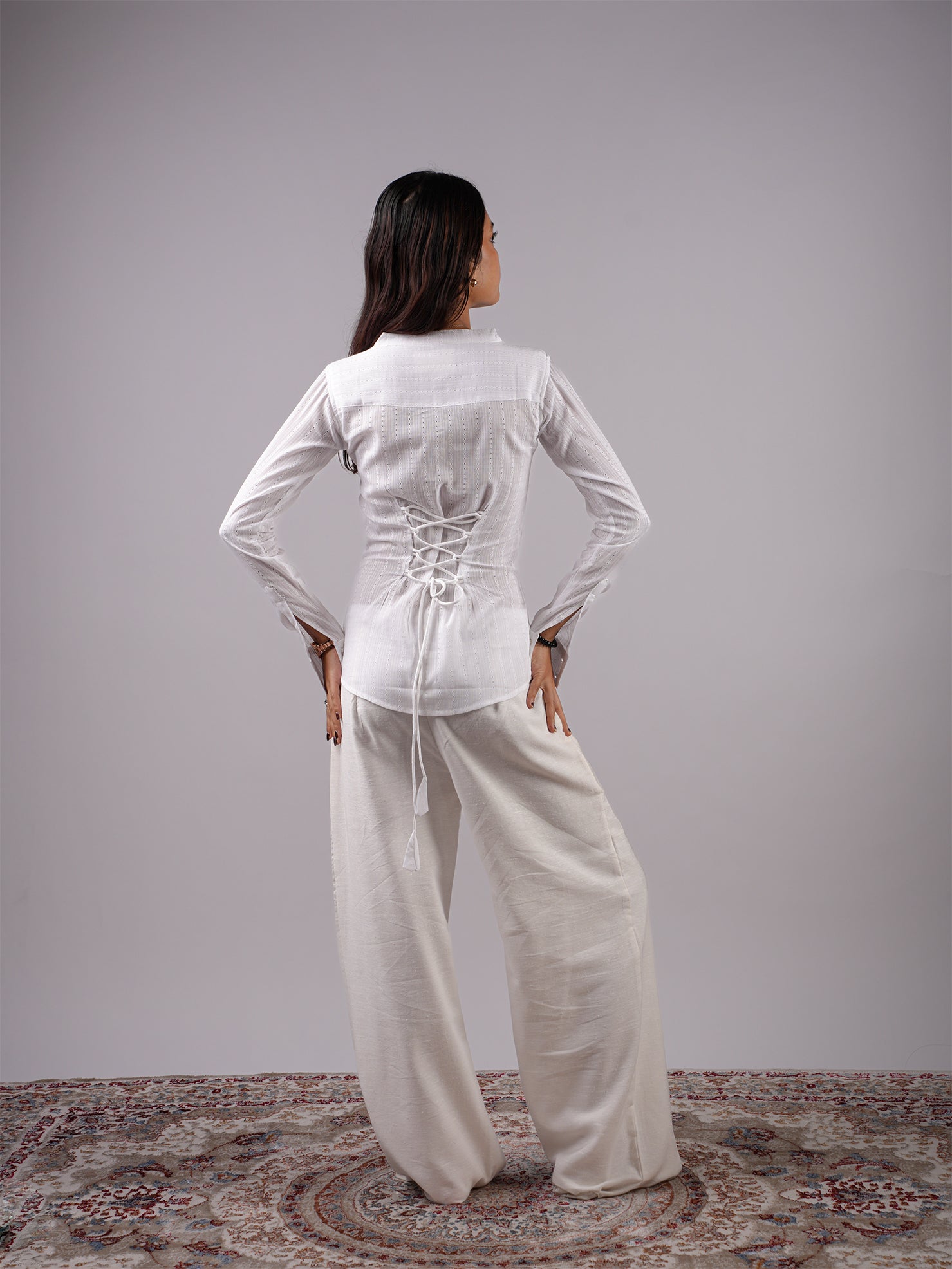 Neer Jacquard Corset Shirt