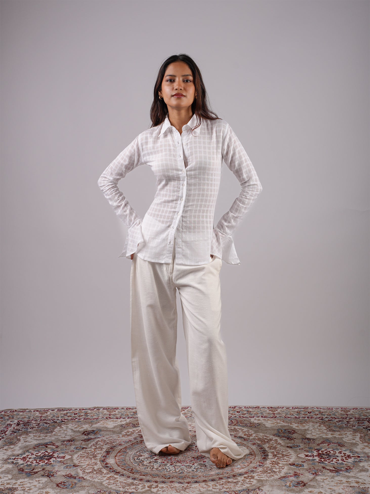 Dua Jacquard Corset Shirt