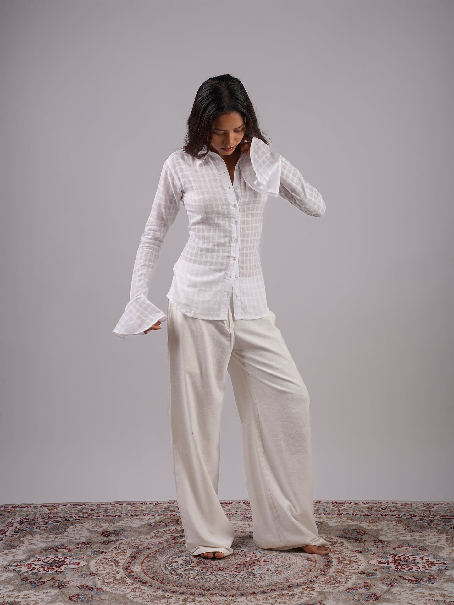 Dua Jacquard Corset Shirt
