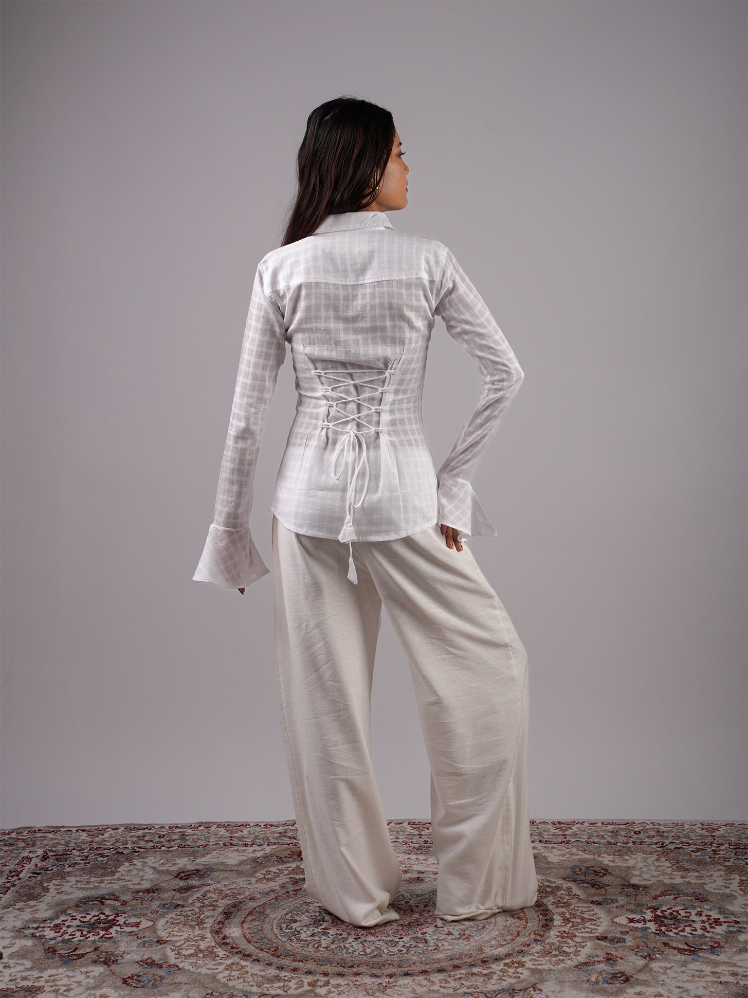 Dua Jacquard Corset Shirt