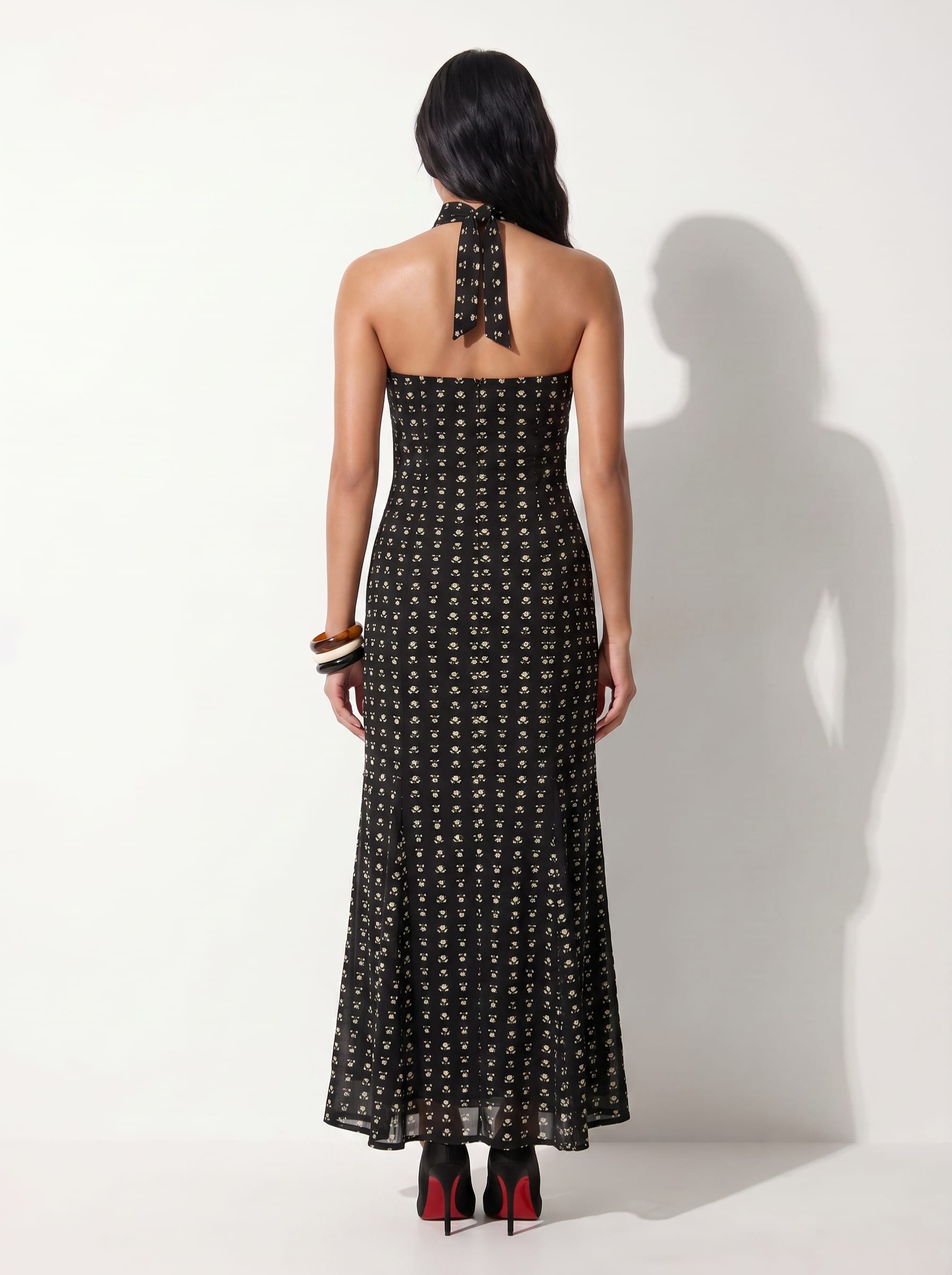 Amina Halterneck Long Dress