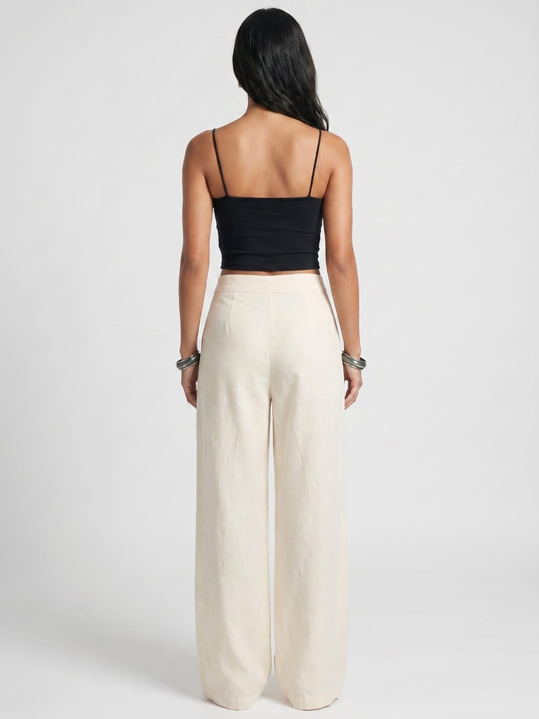Beige Cotton Pants