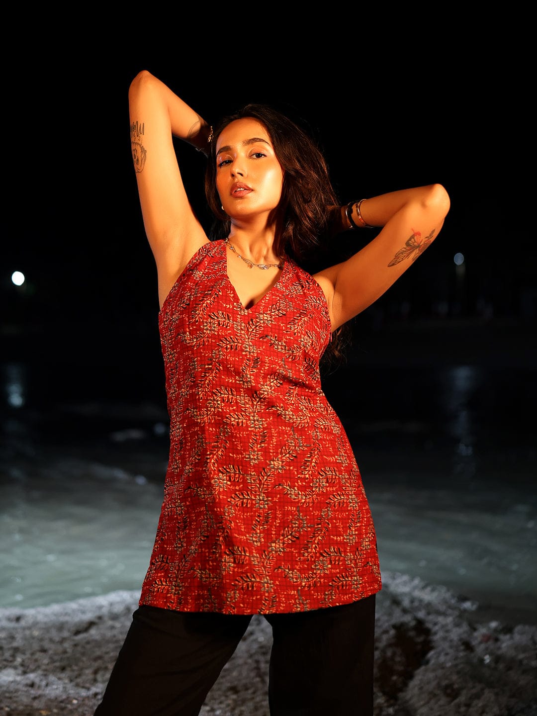 Khawaab Halterneck Corset Kurti