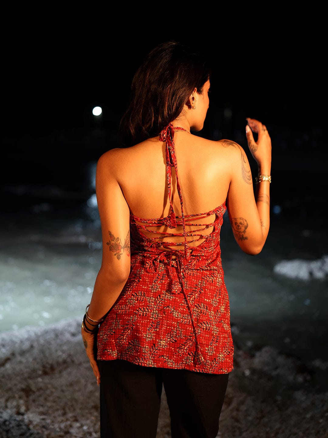 Khawaab Halterneck Corset Kurti