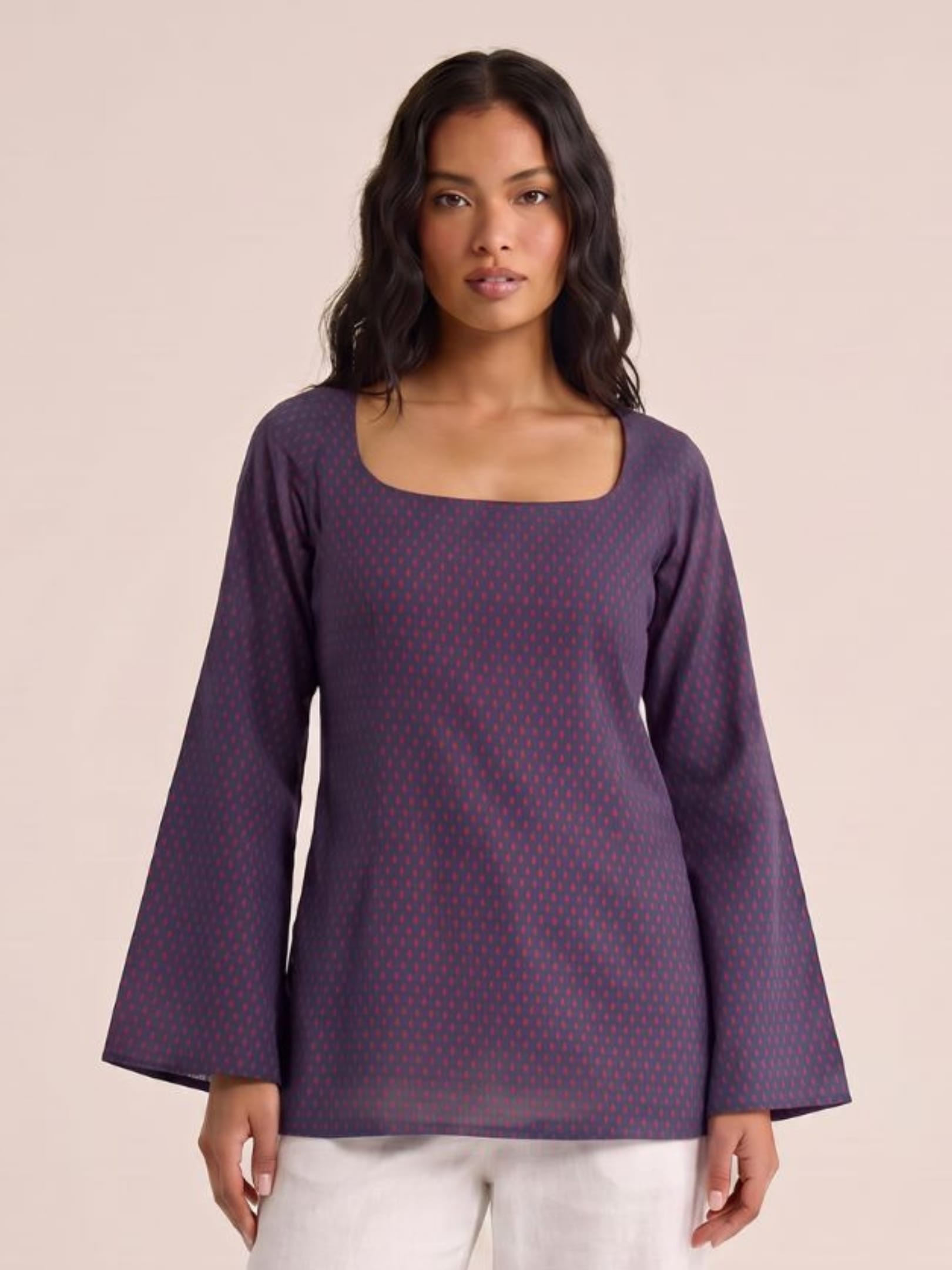 Karima Deep Back Sleeved Kurti