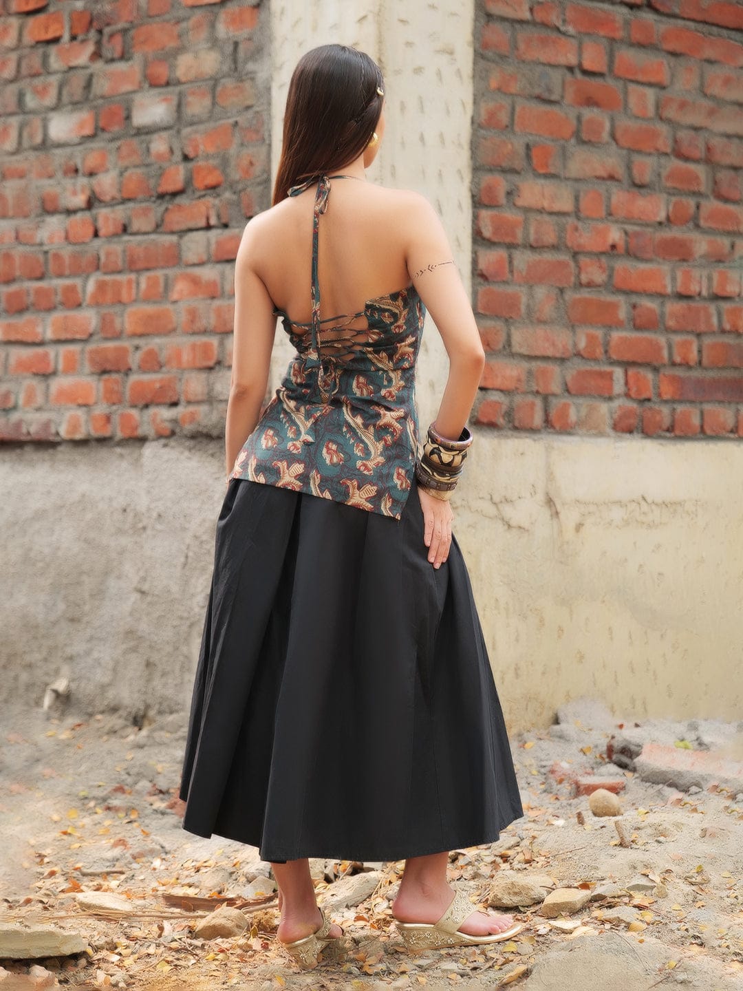 Mariya Halter Neck Corset Kurti