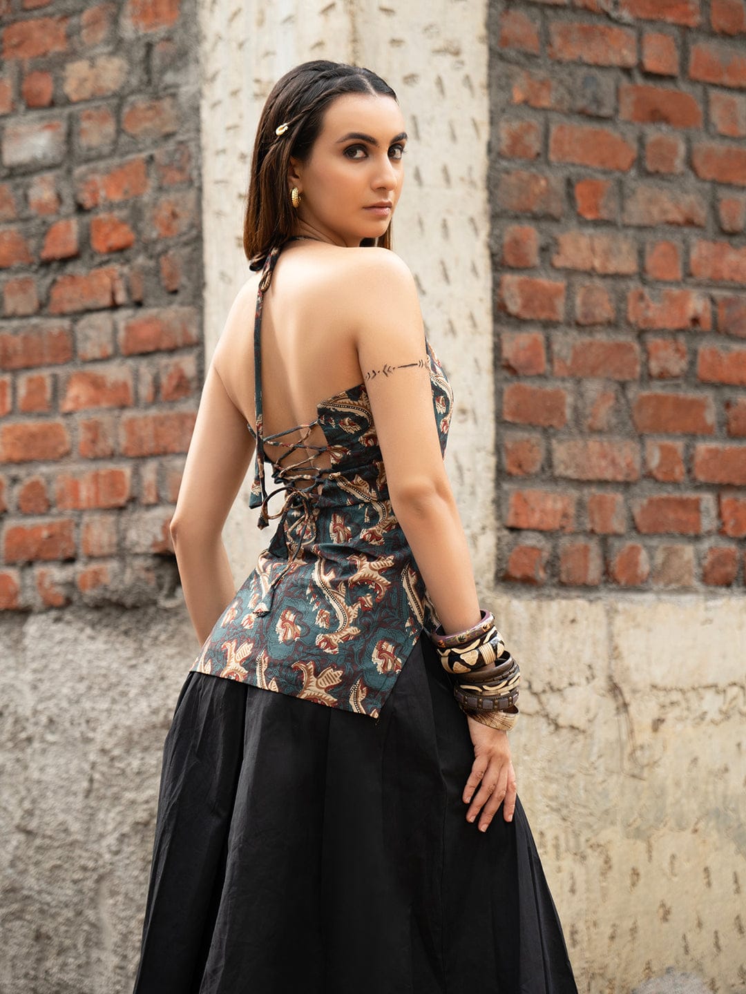 Mariya Halter Neck Corset Kurti