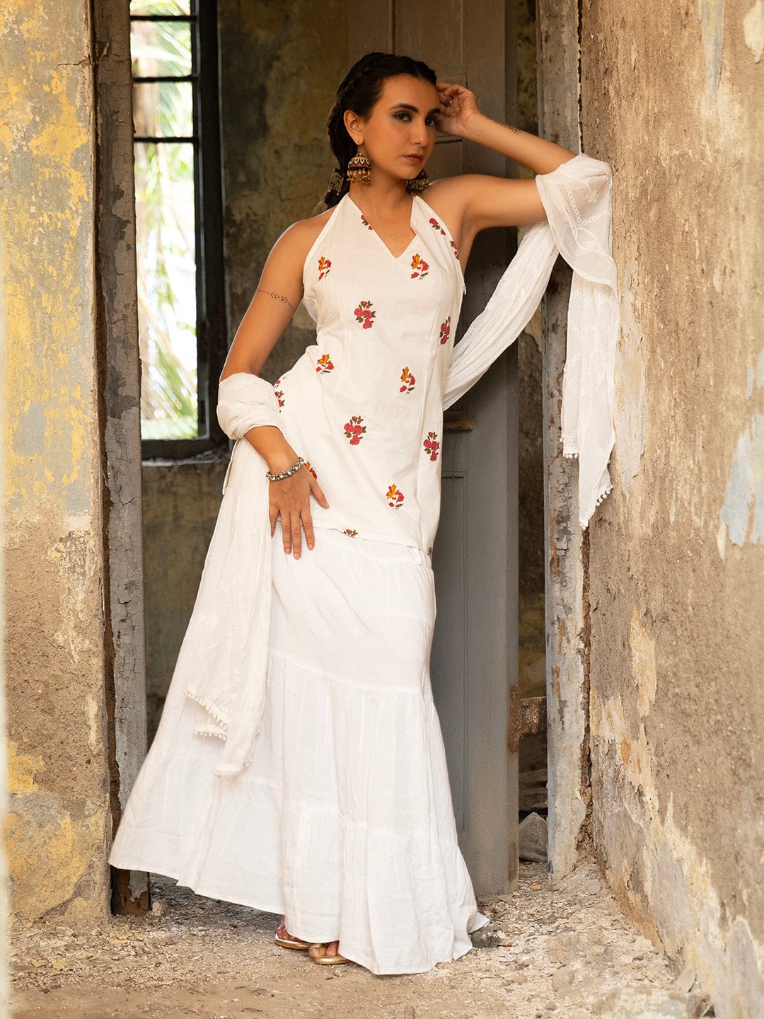 Tara Halter Neck Corset Kurti