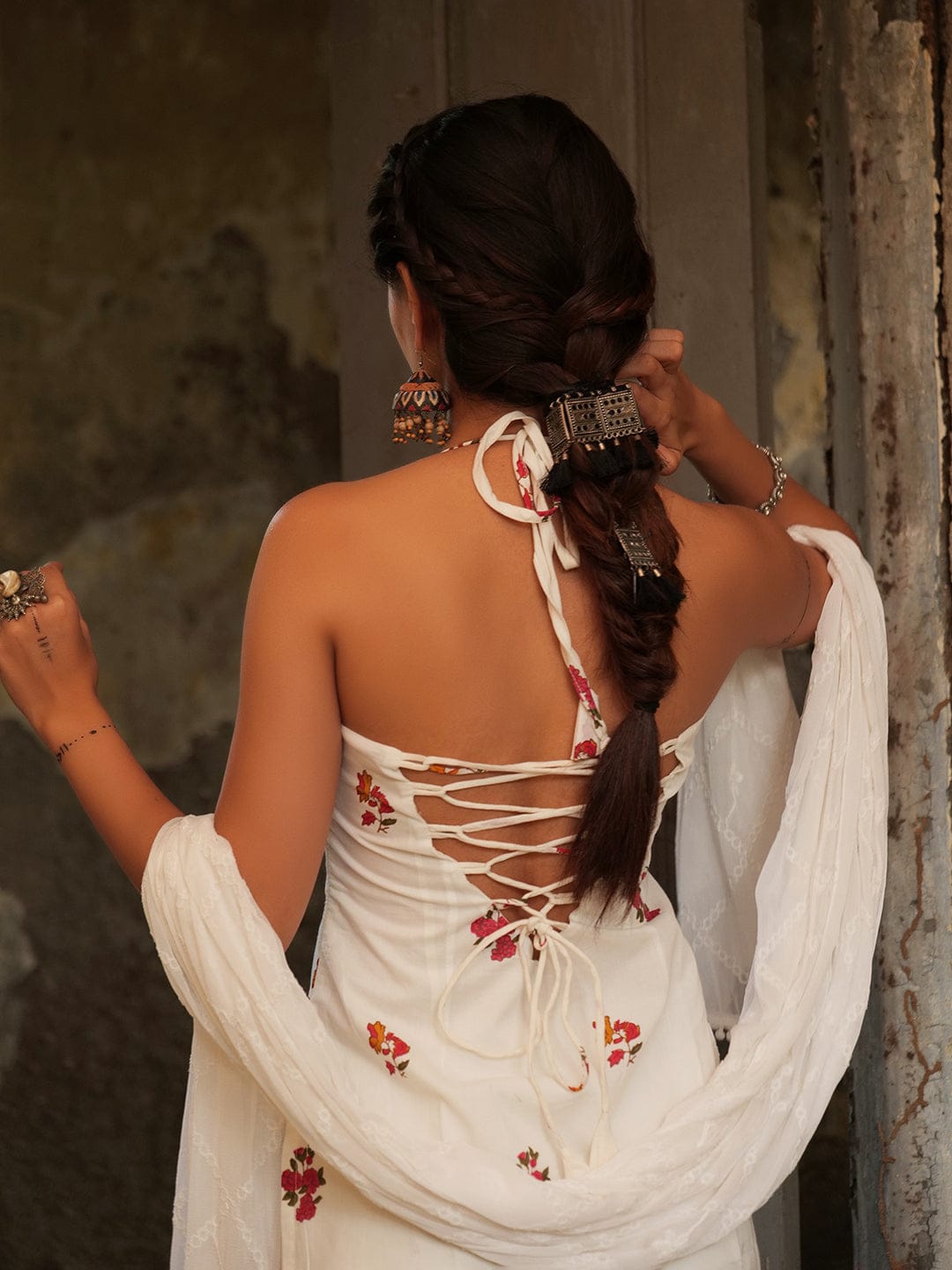 Tara Halter Neck Corset Kurti