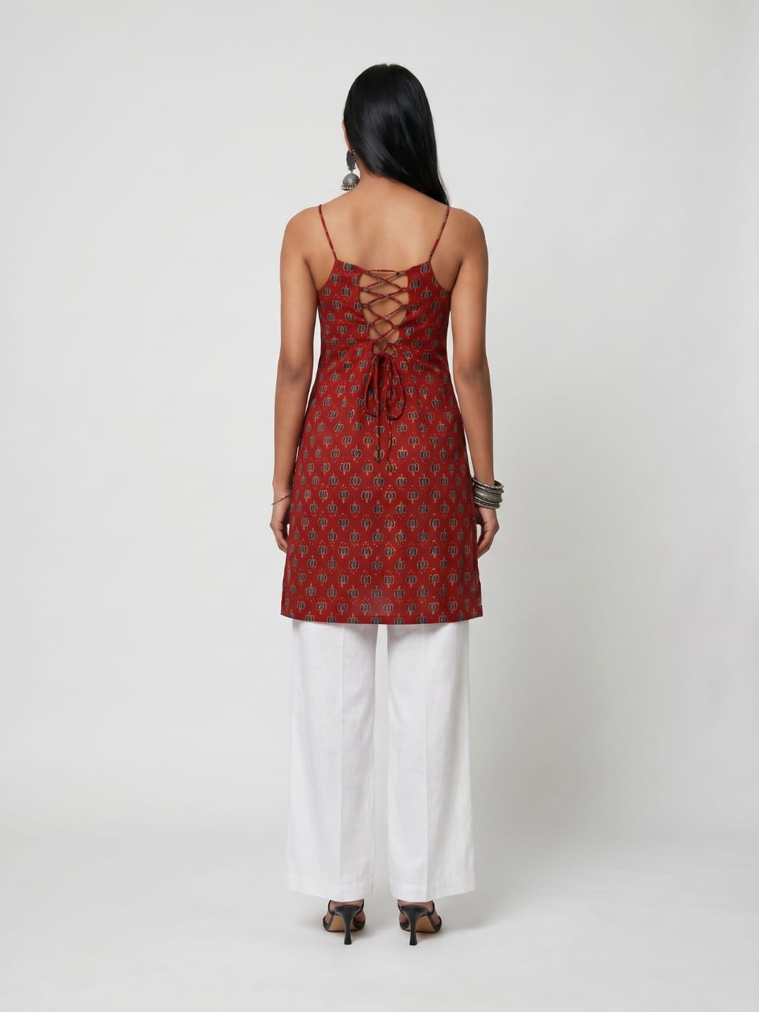 Ramya Noodle Strap Corset Kurti