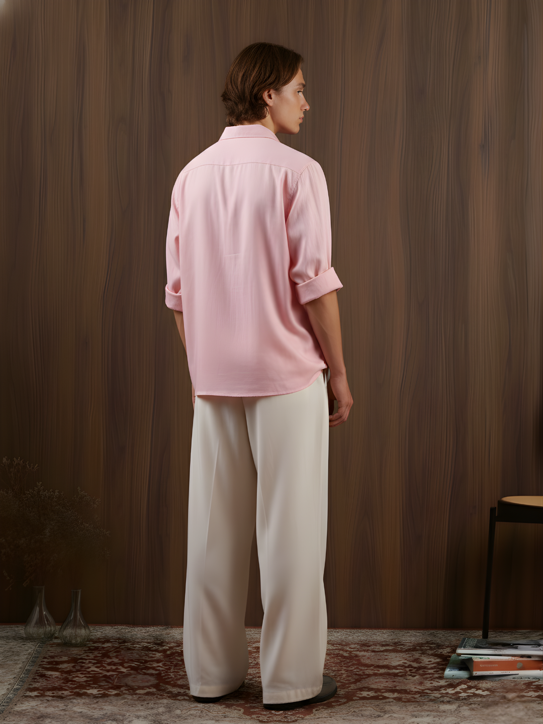Ishaan Pink Loose Fitted Shirt
