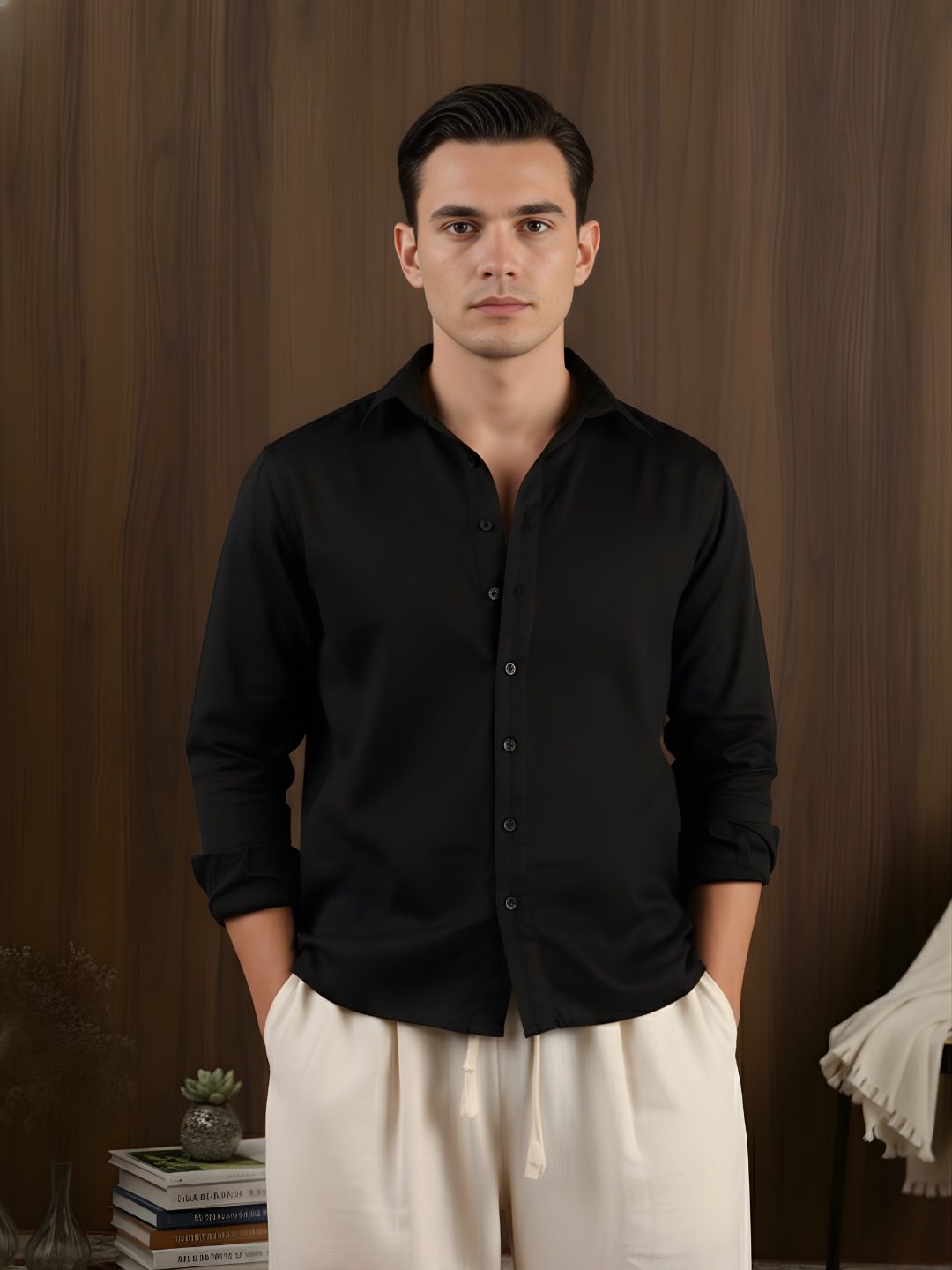 Aryan Linen Fitted Shirt
