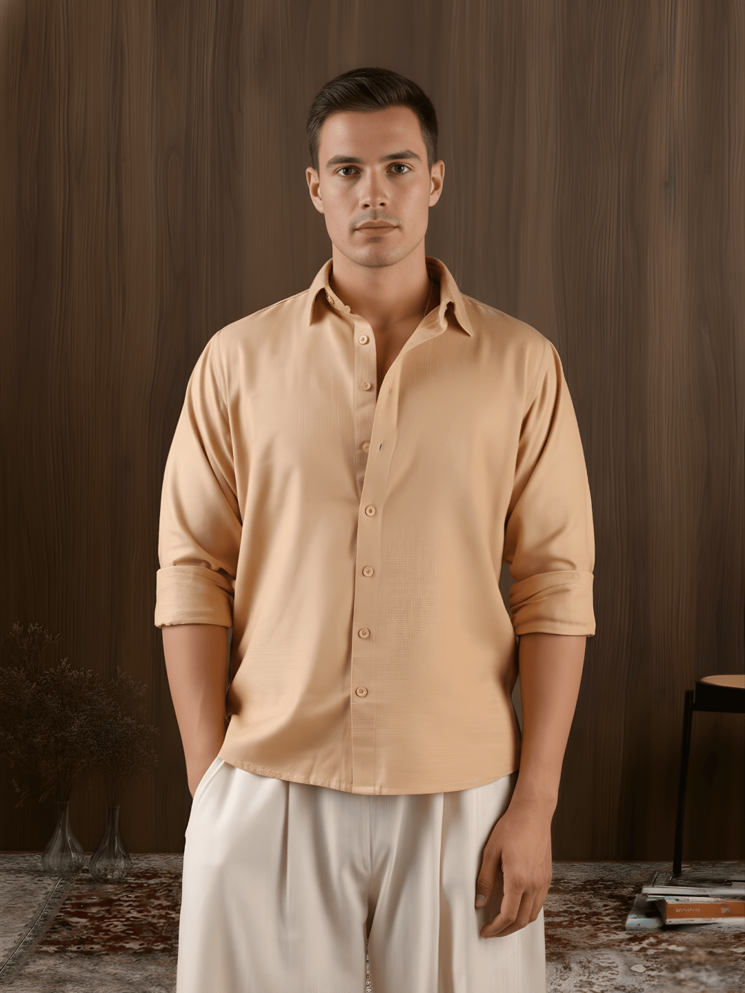 Karan Khadi Linen Fitted Shirt