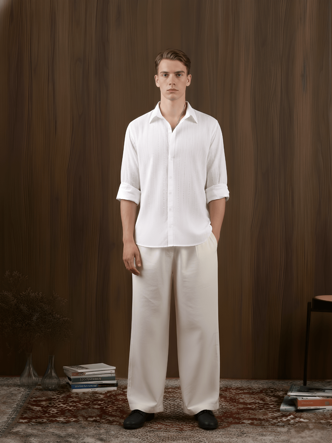 Sufi Jacquard Fitted Shirt