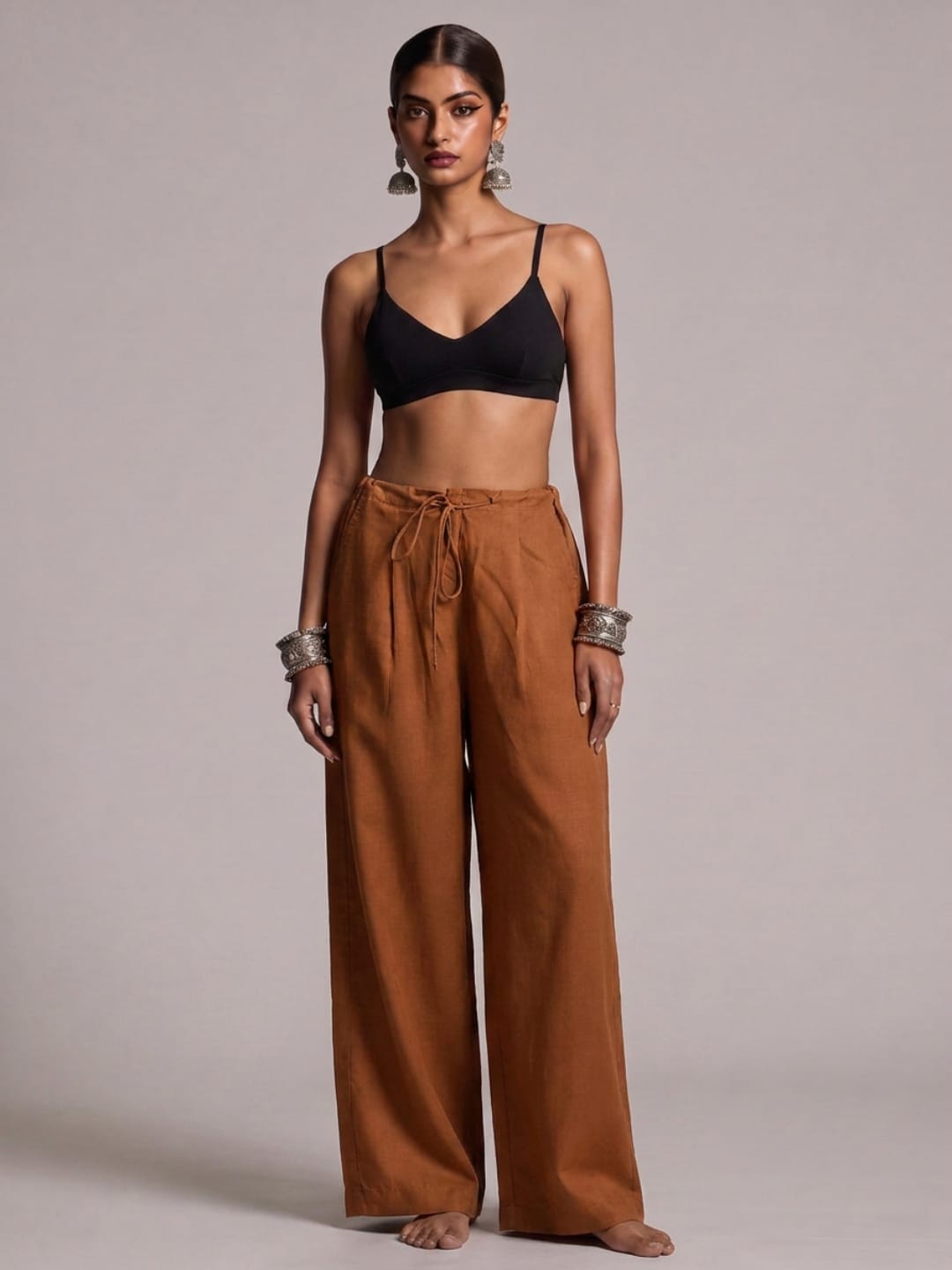 Brown Relaxed Pants