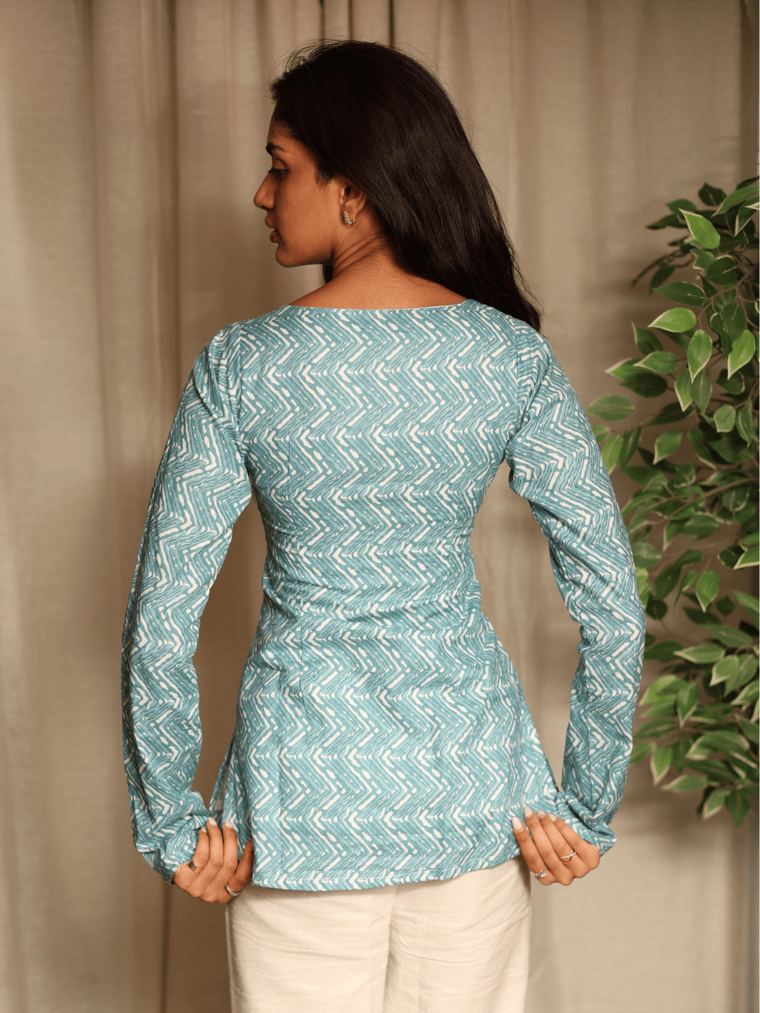 Nabila sleeved modest kurti